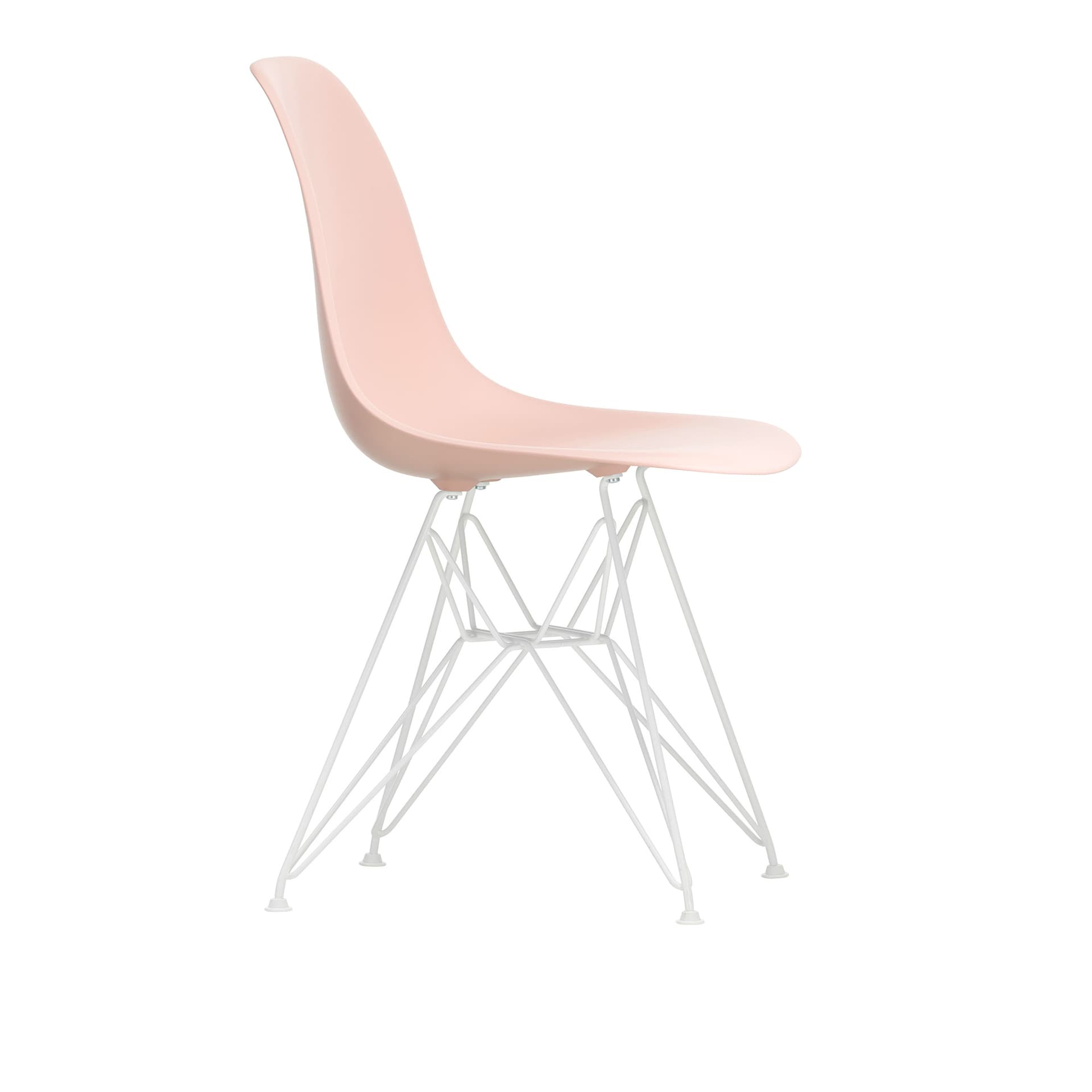 Vitra - Eames Plastic Chair DSR - 41 Pale Rose - White Base - Spisestoler - Charles & Ray Eames - Rosa - Metall/Plast