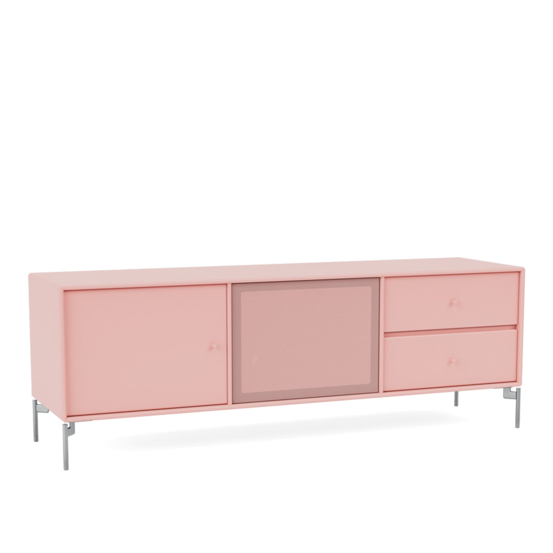 Montana - Octave Vi TV Bench 167-Ruby Matt Chrome - TV-benker - Peter J. Lassen - Rosa - Tre