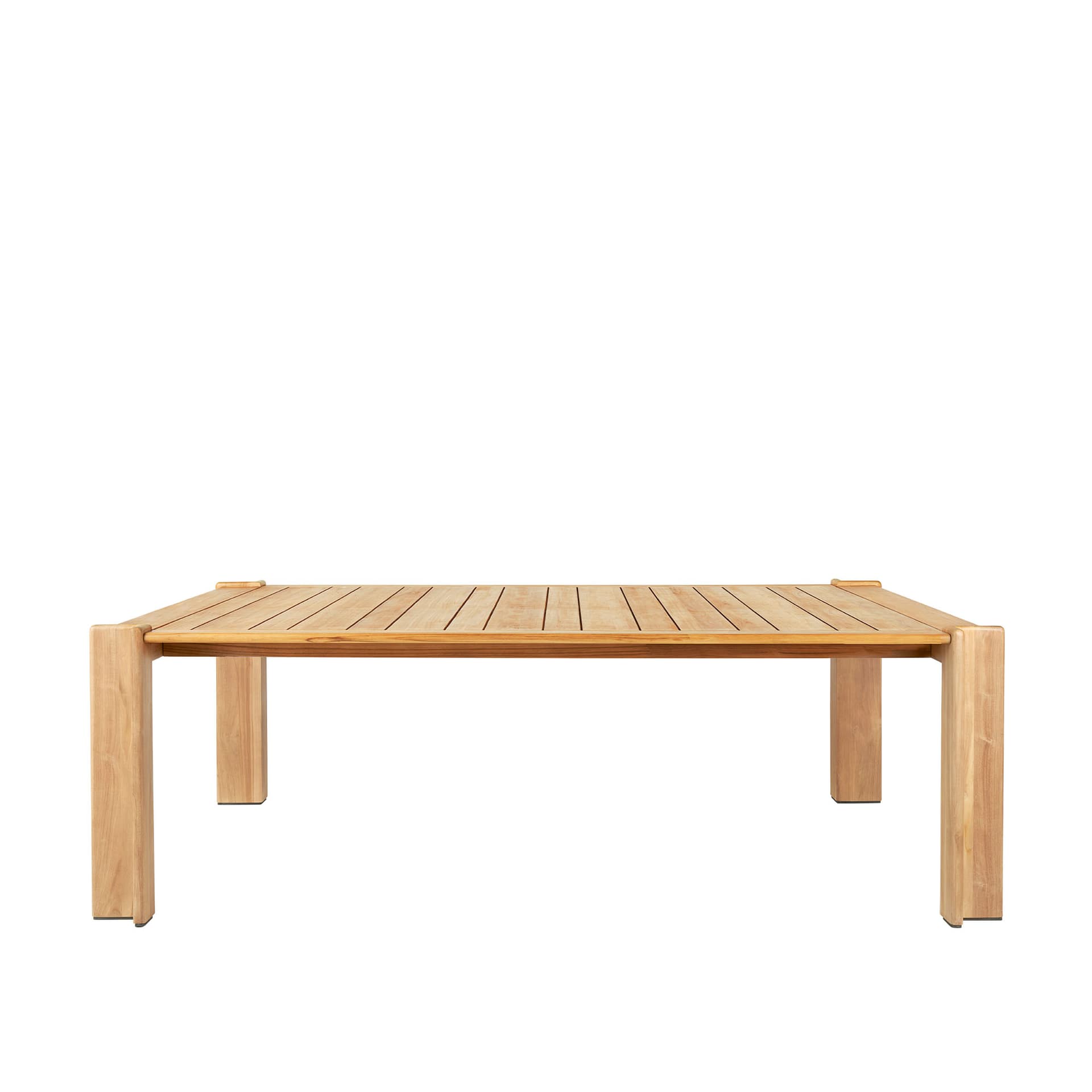 Gubi - Atmosfera Dining Table, 209x105 cm, Base Natural teak - Spisebord - Tre farget - Tre