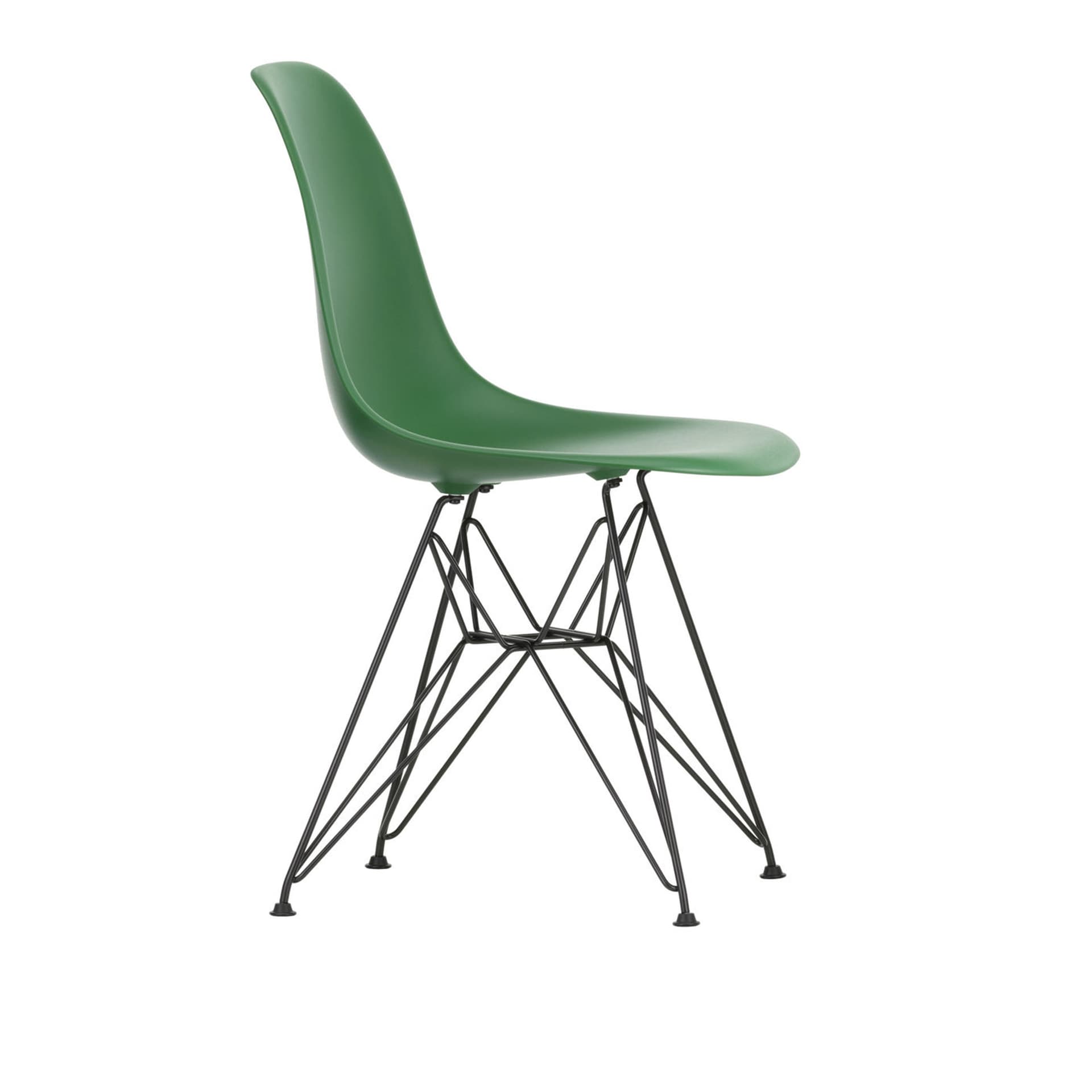 Vitra - Eames RE Plastic Chair DSR 17 Emerald Basic Dark Base - Spisestoler - Charles & Ray Eames - Grønn - Metall/Plast