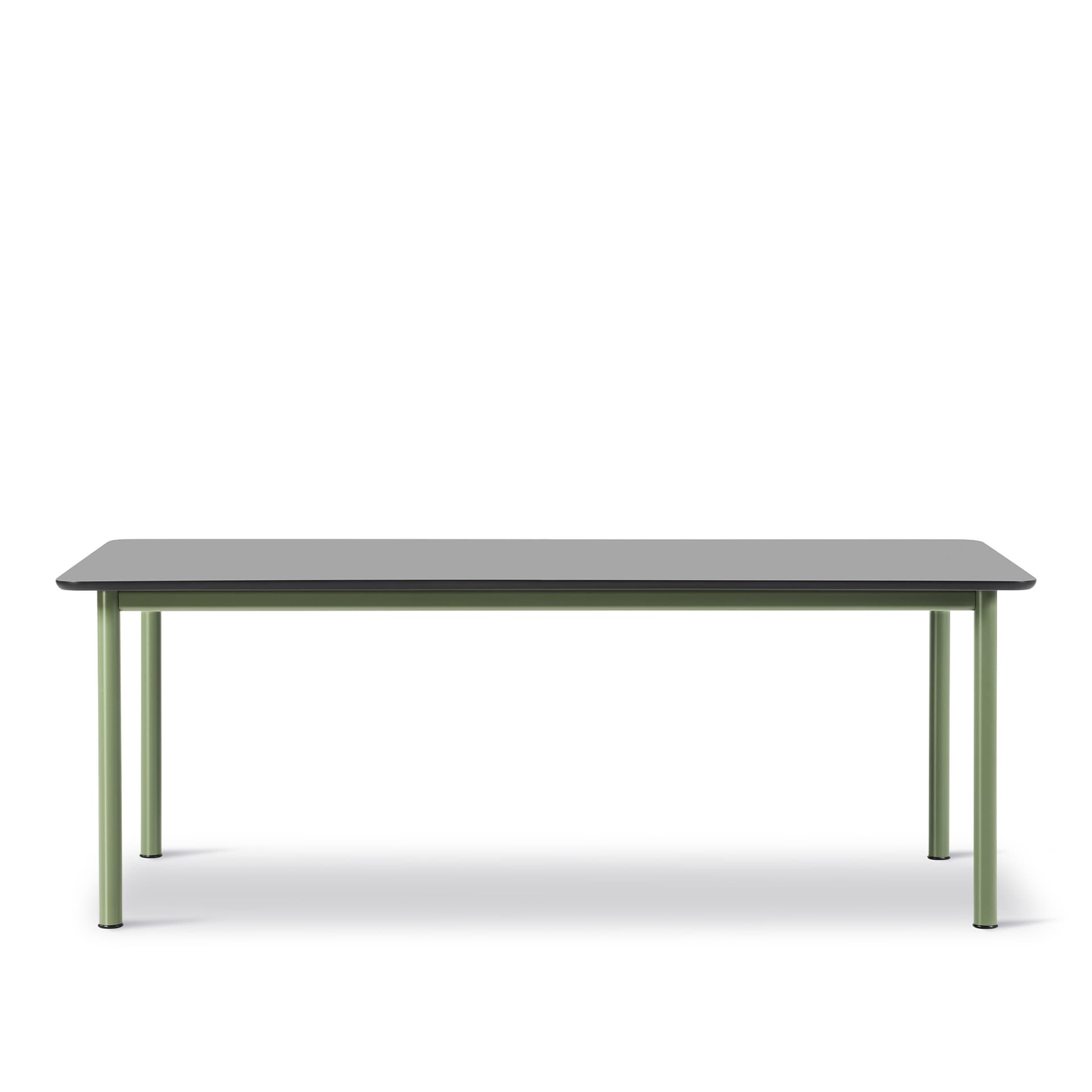 Fredericia Furniture - Plan Table - Table 200 x 100 cm - height 73 cm - Laminate Fenix NTM Black - Straight edges matching ABS - Modernist green - Skrivebord - Edward Barber & Jay Osgerby - Tre farget - Tre