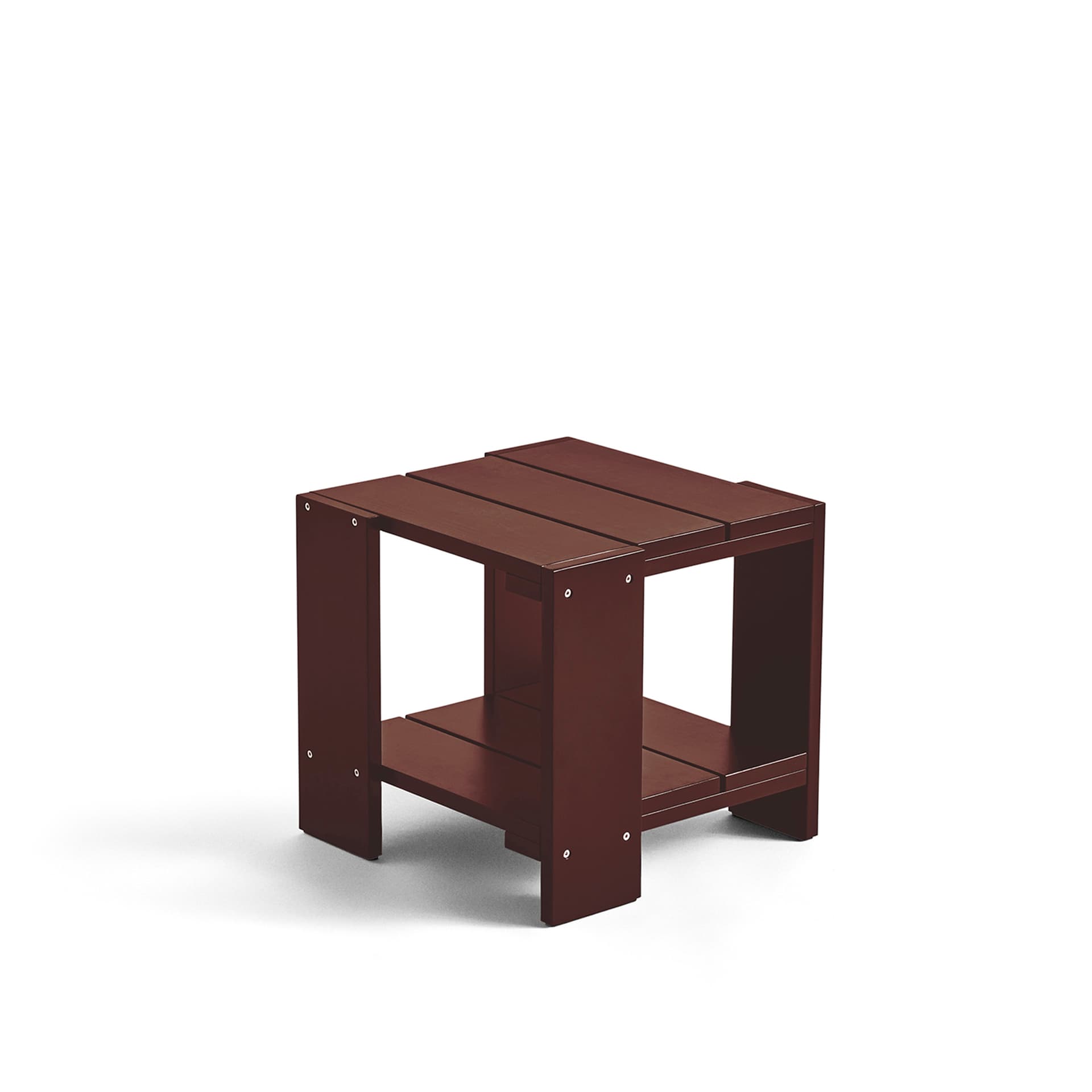 HAY - Crate Side Table / Iron Red - Utendørs småbord & sidebord - Gerrit Rietveld - Rød - Tre