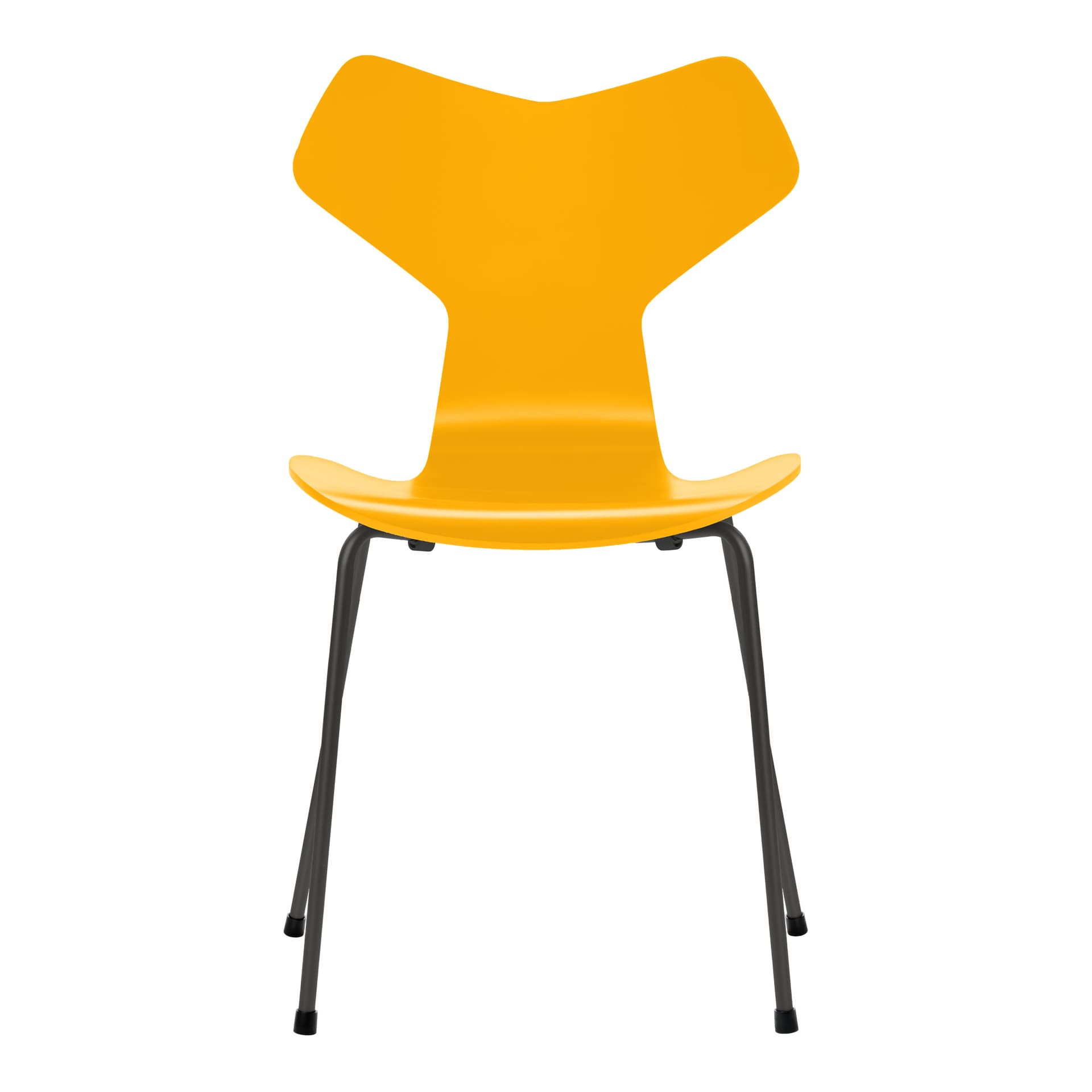Fritz Hansen - Grand Prix 3130 True Yellow Lackad/Warm Graphite - Spisestoler - Arne Jacobsen - Oransje,Gul - Metall/Tre