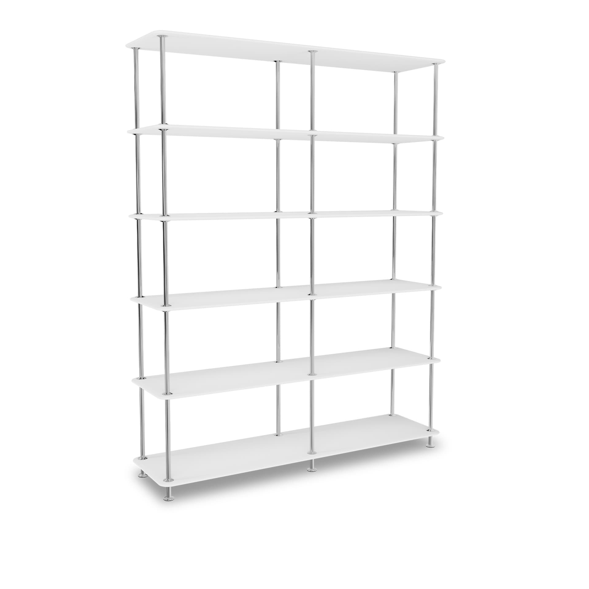 Montana - Montana Free 550000 214-Newwhitestructure 44C-Chrome - Hyller & Hyllesystem - Jakob Wagner - Hvit - Metall/Tre