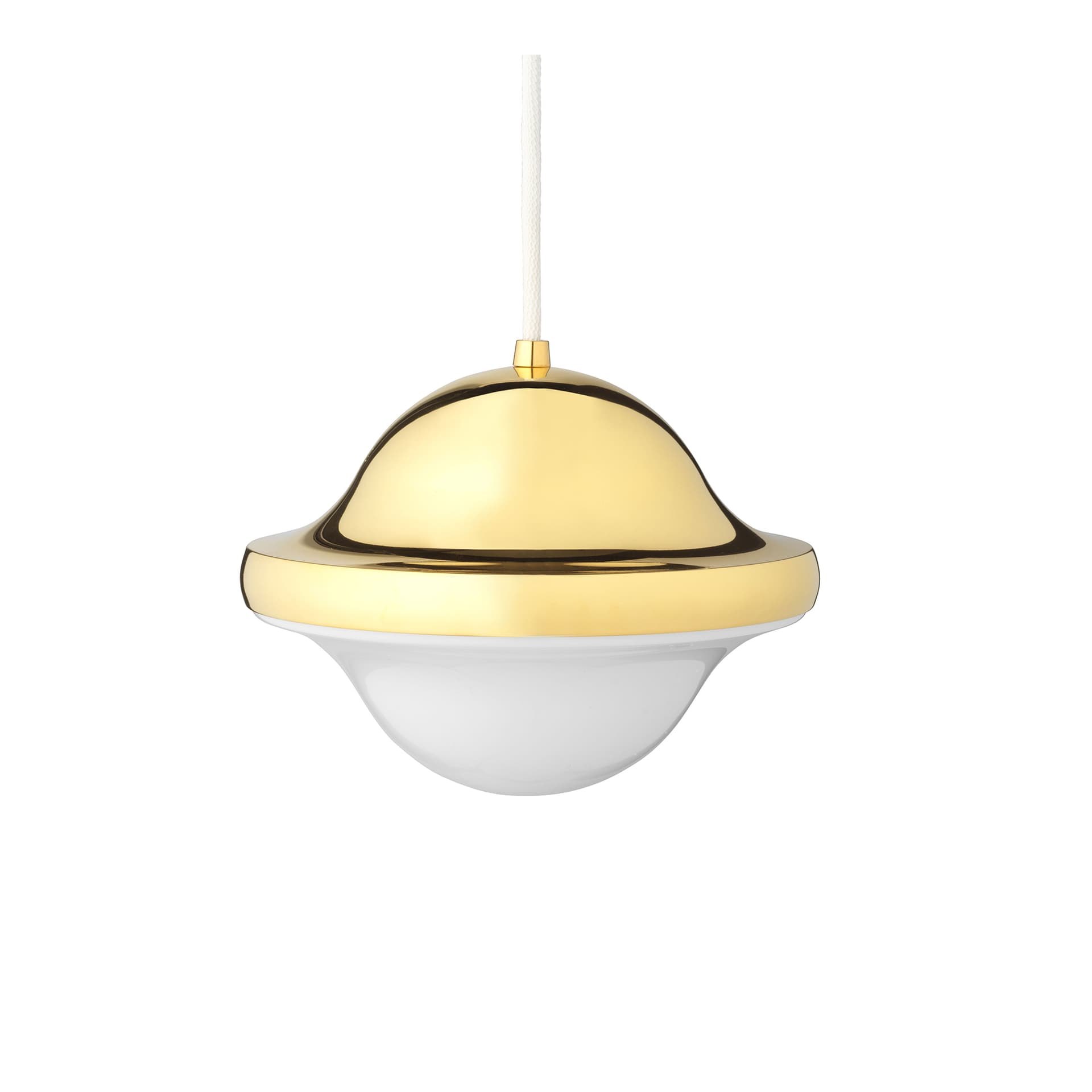 Carl Hansen - BUBI Pendant Brass E27-White - Pendellamper - Henning Koppel - Hvit - Metall/Plast