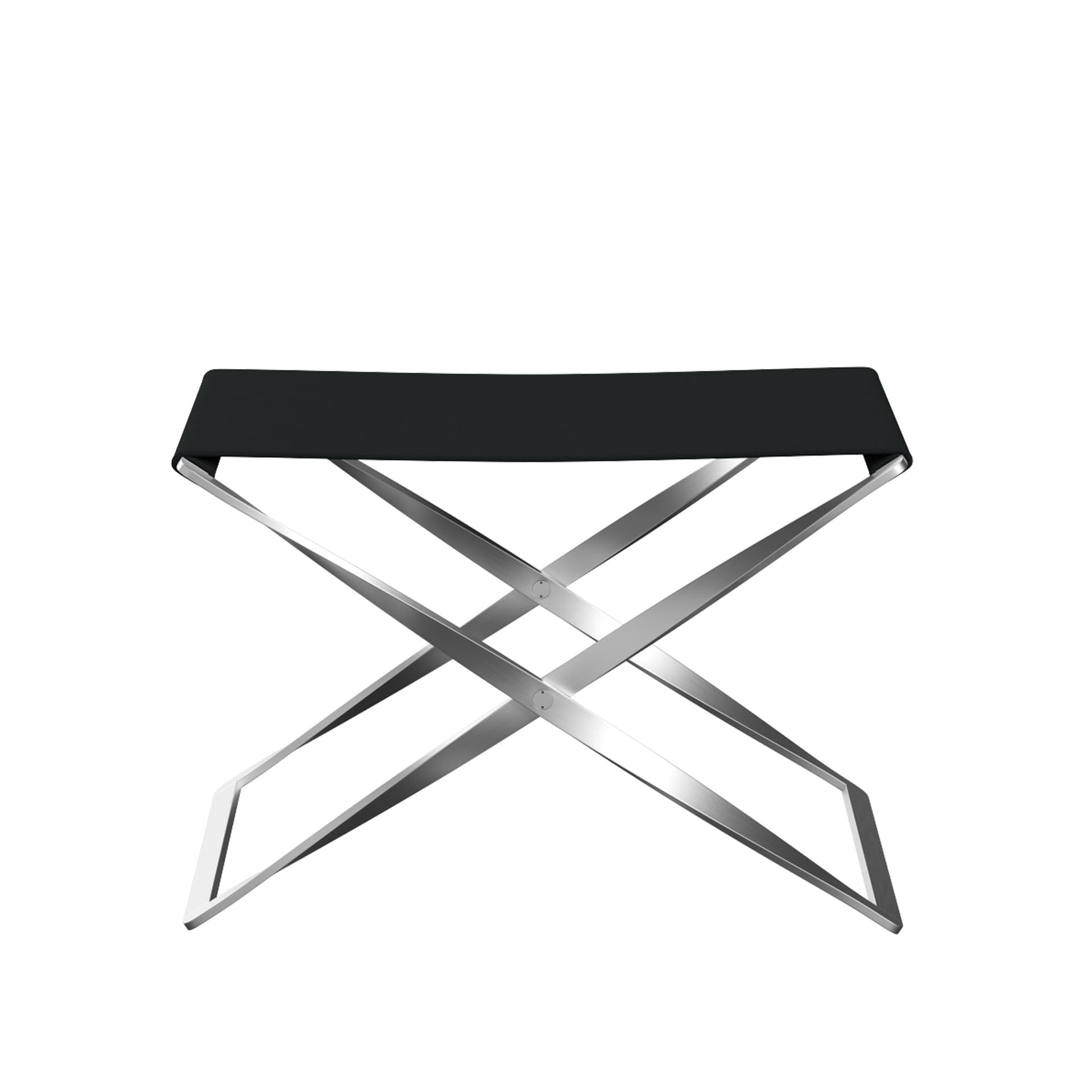 Fritz Hansen - PK91, Canvas, Black - Skamler & Taburetter - Poul Kjærholm - Svart - Metall
