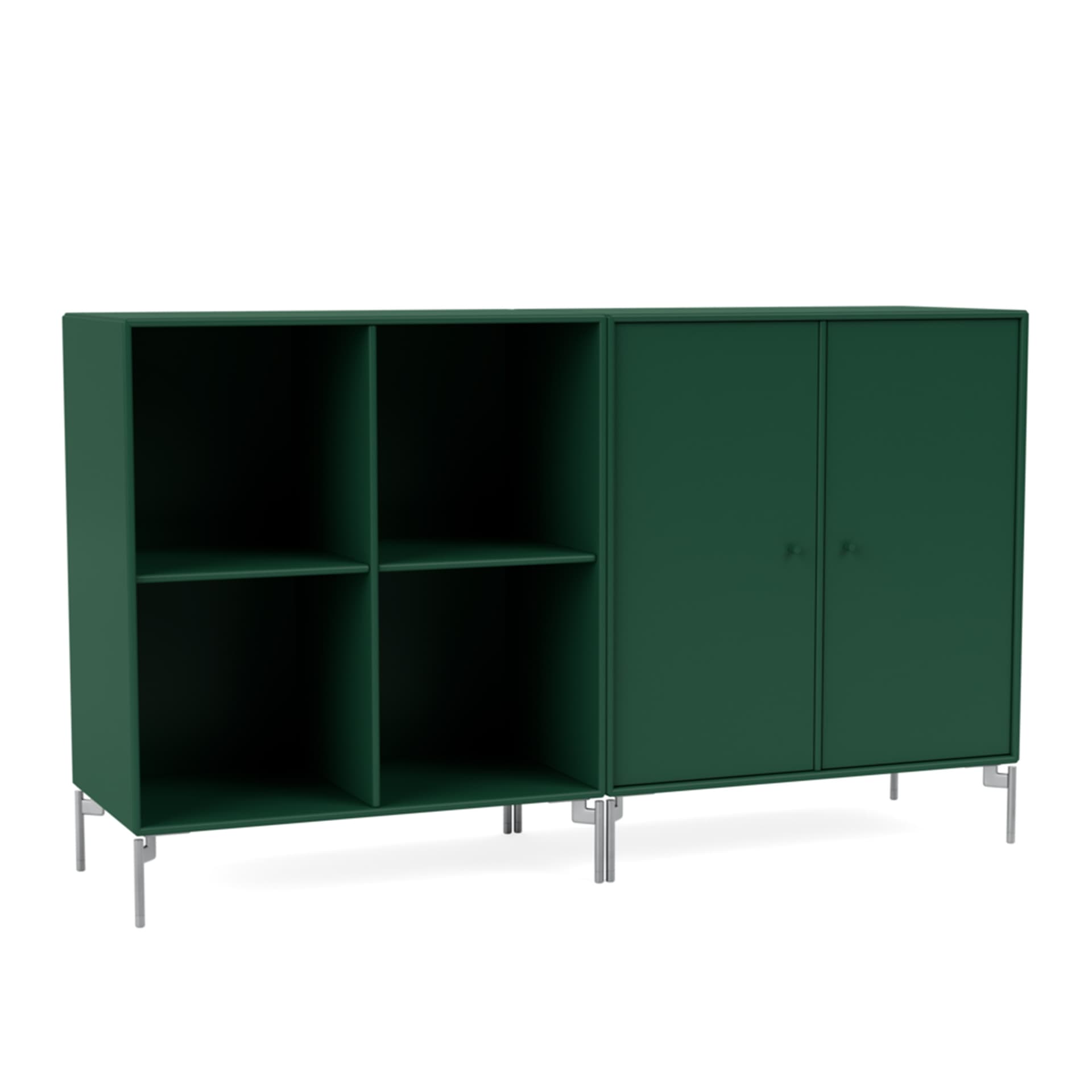 Montana - Pair Classic Sideboard 136-Pine Matt Chrome - Sideboards - Peter J. Lassen - Grønn - Tre