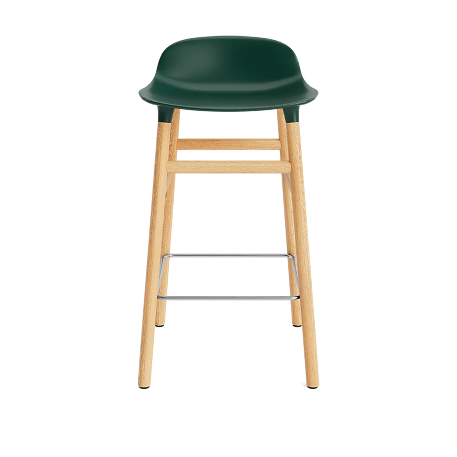 Normann Copenhagen - Form Barstool 65 cm Oak Green - Barstoler & barkrakker - Simon Legald - Grønn - Tre/Plast