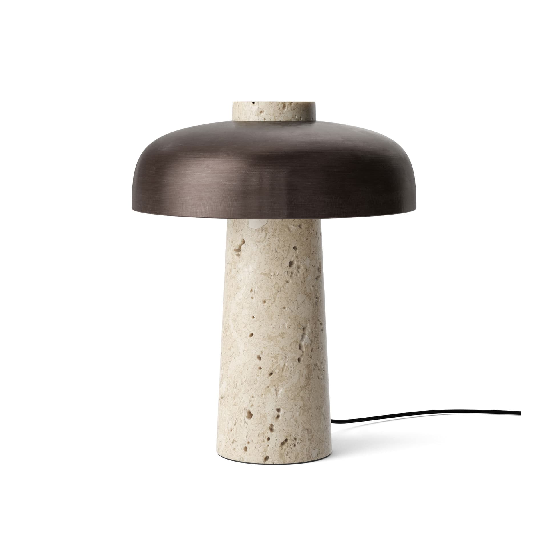 Audo Copenhagen - Reverse Table Lamp Tavertine/Bronzed Brass - Bordlamper - Aleksandar Lazic - Bronse,Beige