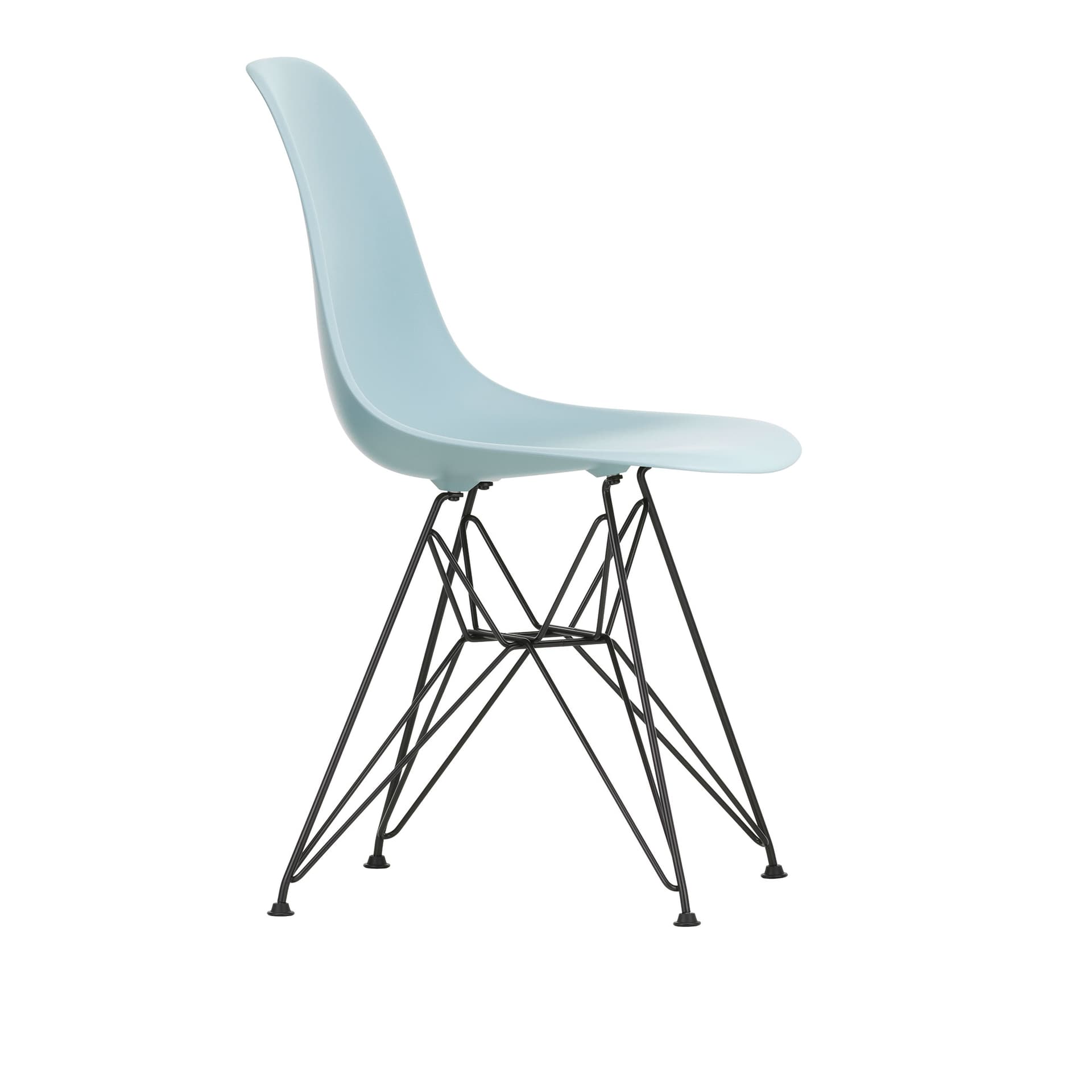 Vitra - Eames Plastic Chair DSR 23 Ice Grey Basic Dark Base - Spisestoler - Charles & Ray Eames - Grå - Metall/Plast
