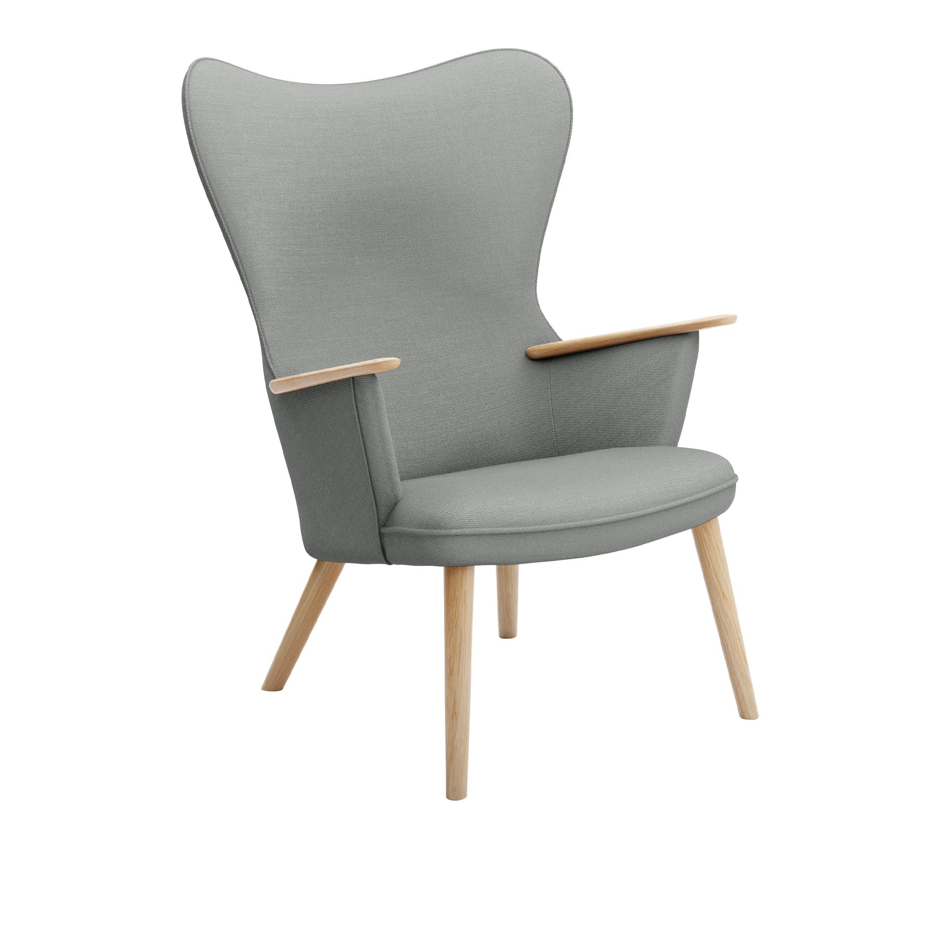 Carl Hansen - CH78 Fåtölj, Klarlackad Ek, Tyggrupp 3 Fiord 0151 - Lenestoler - Hans J. Wegner