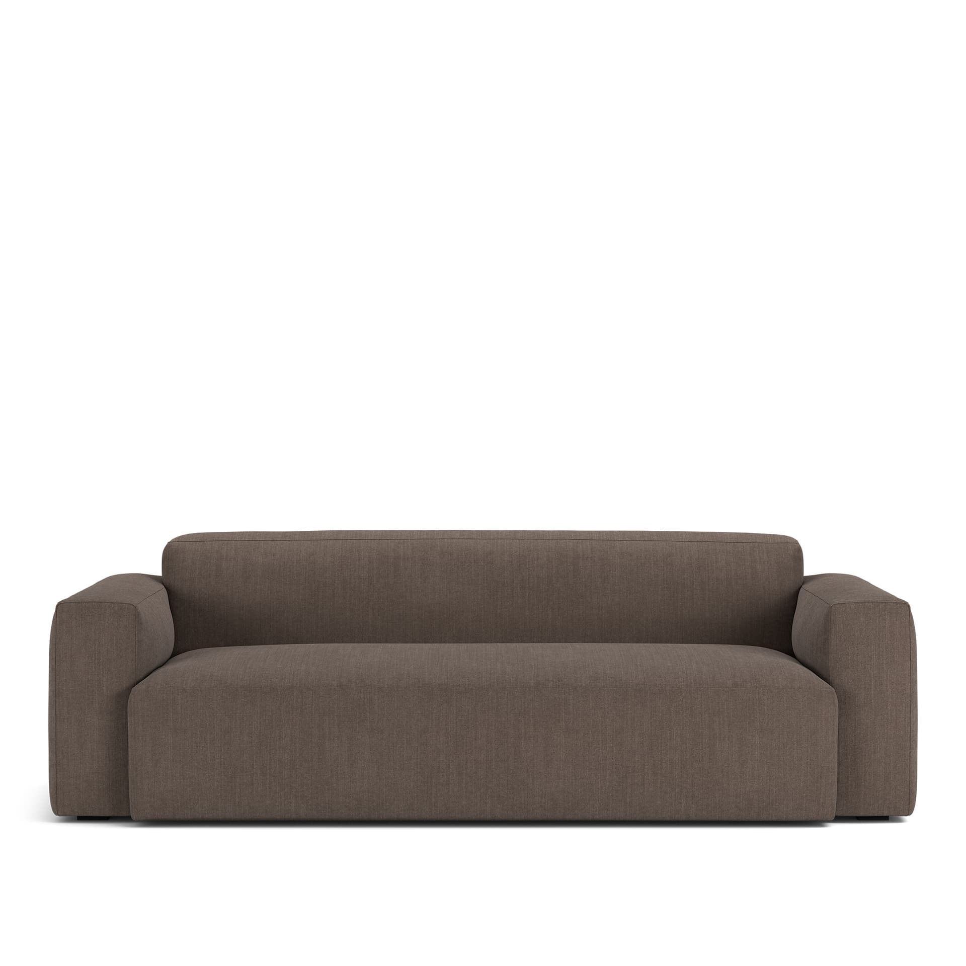 NOGA - Brick 2,5-Seater Sofa Shadow Dark Brown Fixed Upholstery - Sofaer - Brun - Ned/Metall/Tre/Tekstilmateriale