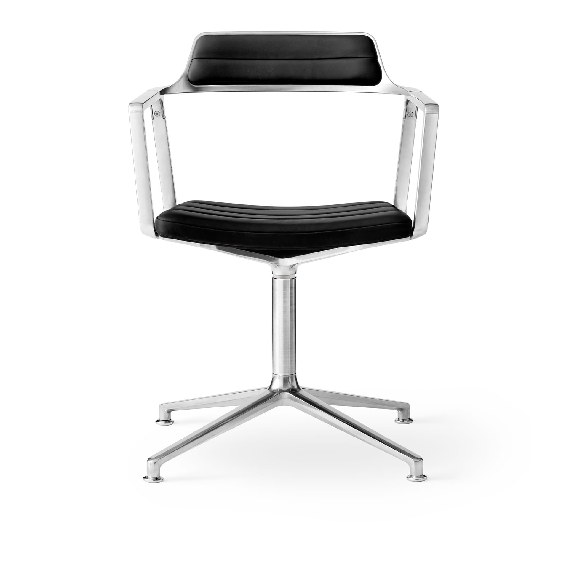 Vipp - Vipp452 kontorstol polerad ram med läder black - Kontorstoler - Svart