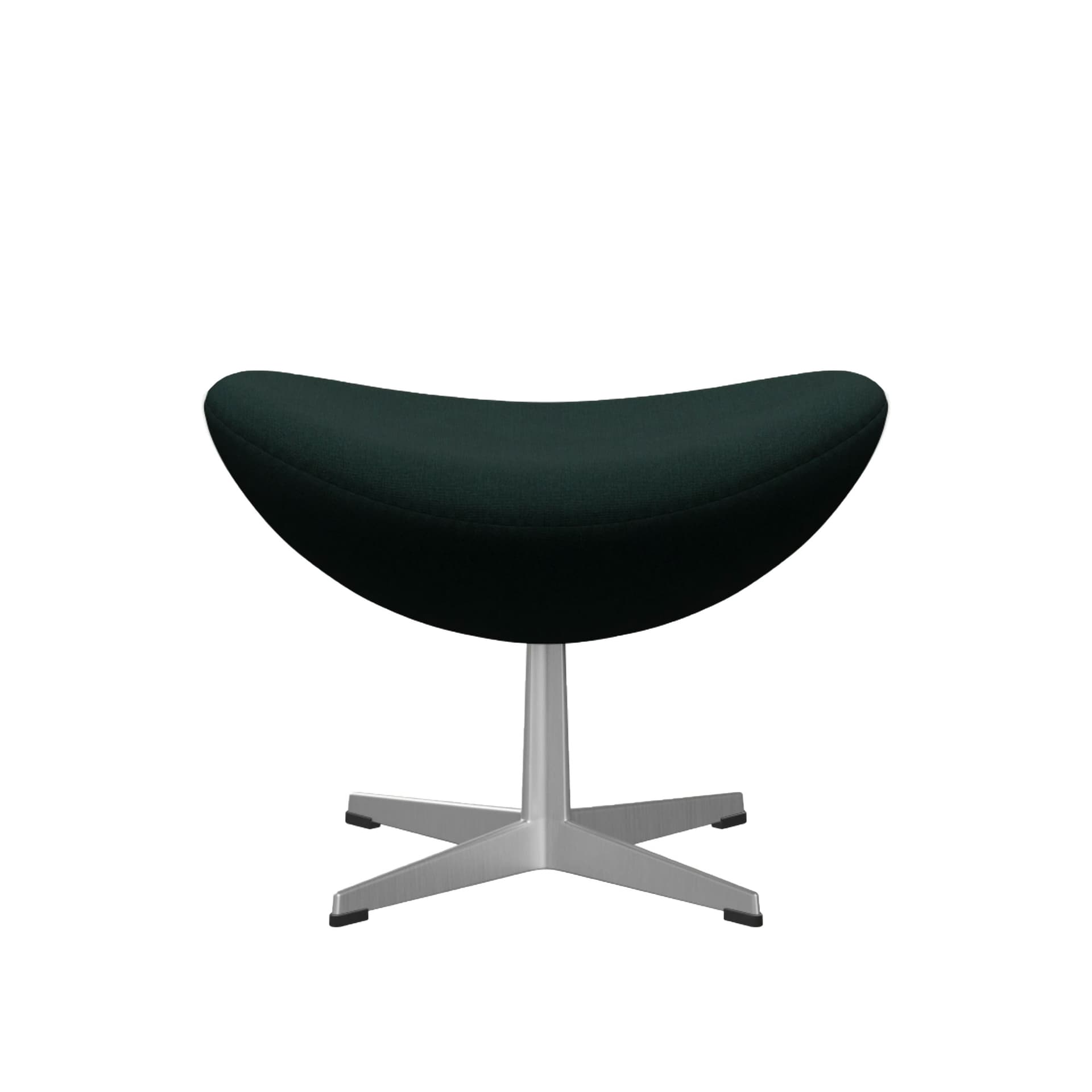Fritz Hansen - 3127 Ägget Fotpall, Christianshavn 1161 Satin polished aluninium - Skamler & Taburetter - Arne Jacobsen - Metall/Tekstilmateriale/Syntetisk materiale