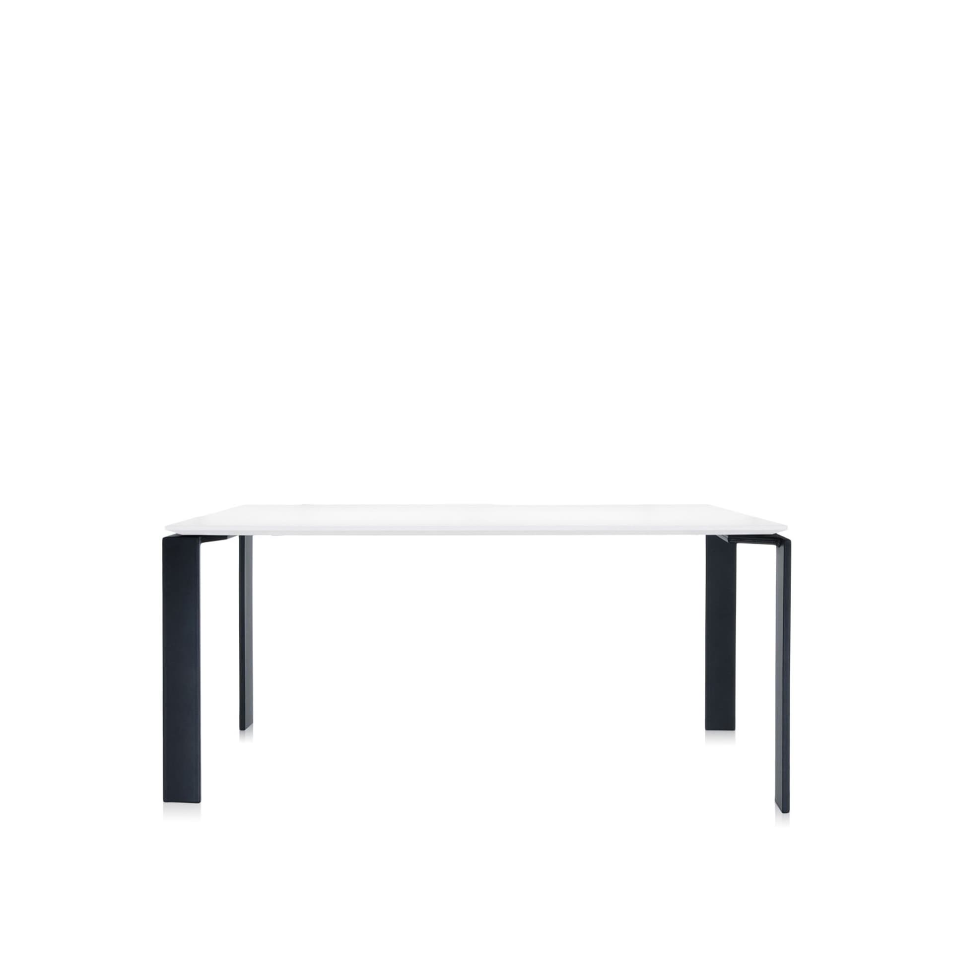 Kartell - Four Table 4522 158x79, White/Black, Scratch-Proof Laminate - Spisebord - Ferruccio Laviani - Hvit - Laminat/Metall