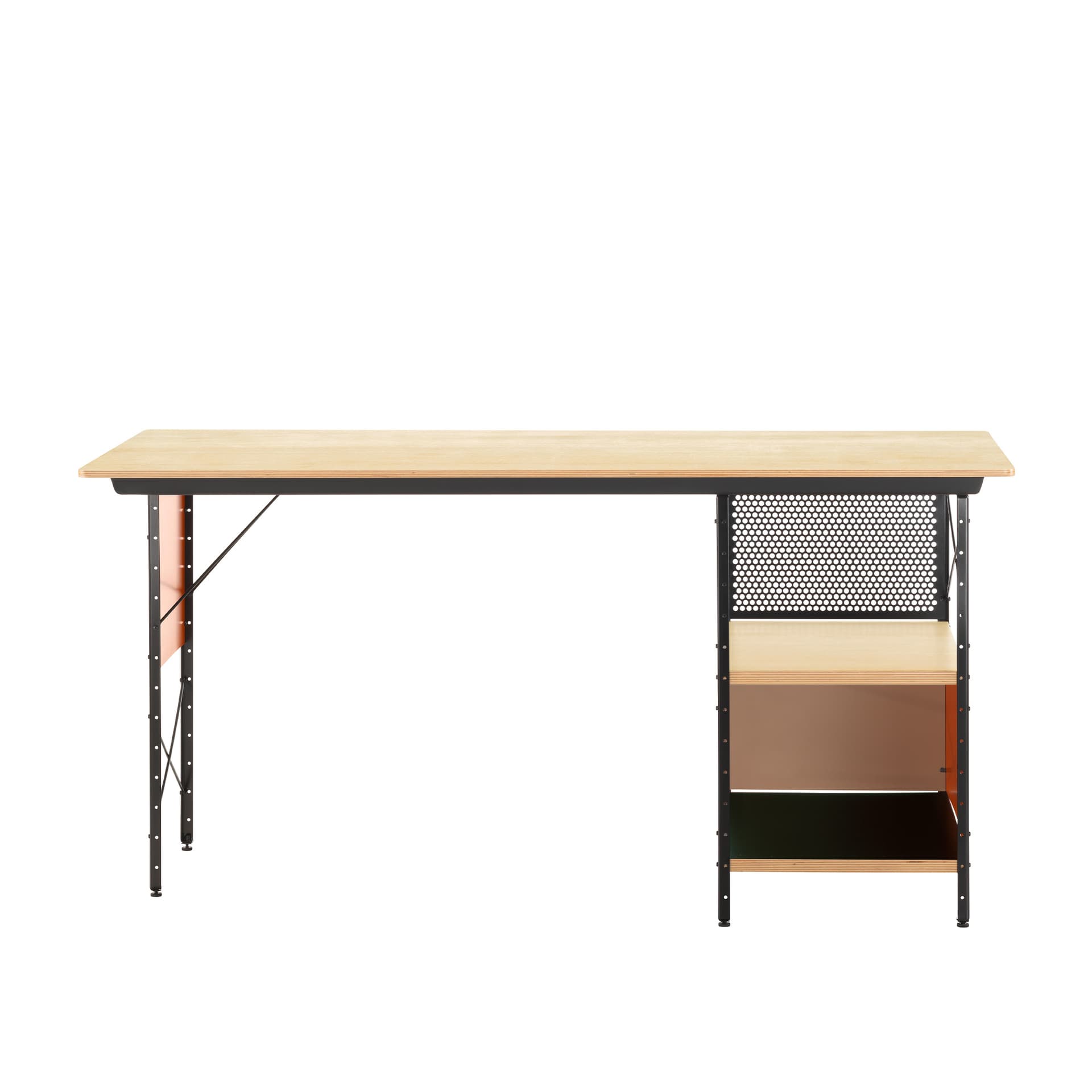 Vitra - Eames Desk Unit EDU - Skrivebord - Charles & Ray Eames - Oransje,Rød,Tre farget - Metall/Tre