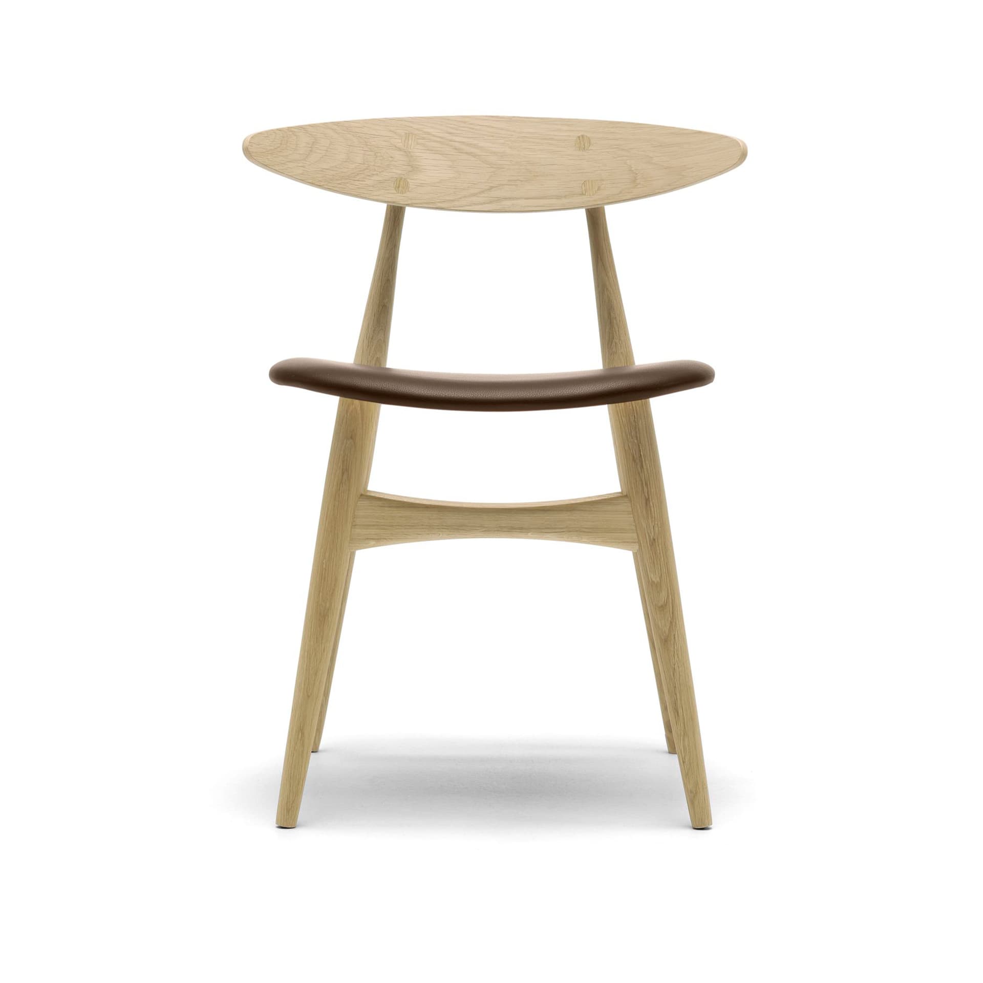Carl Hansen - CH33P - Klädd sits, Oljad Ek, Lädergrupp B Thor - 306 - Spisestoler - Hans J. Wegner - Tre farget - Tre