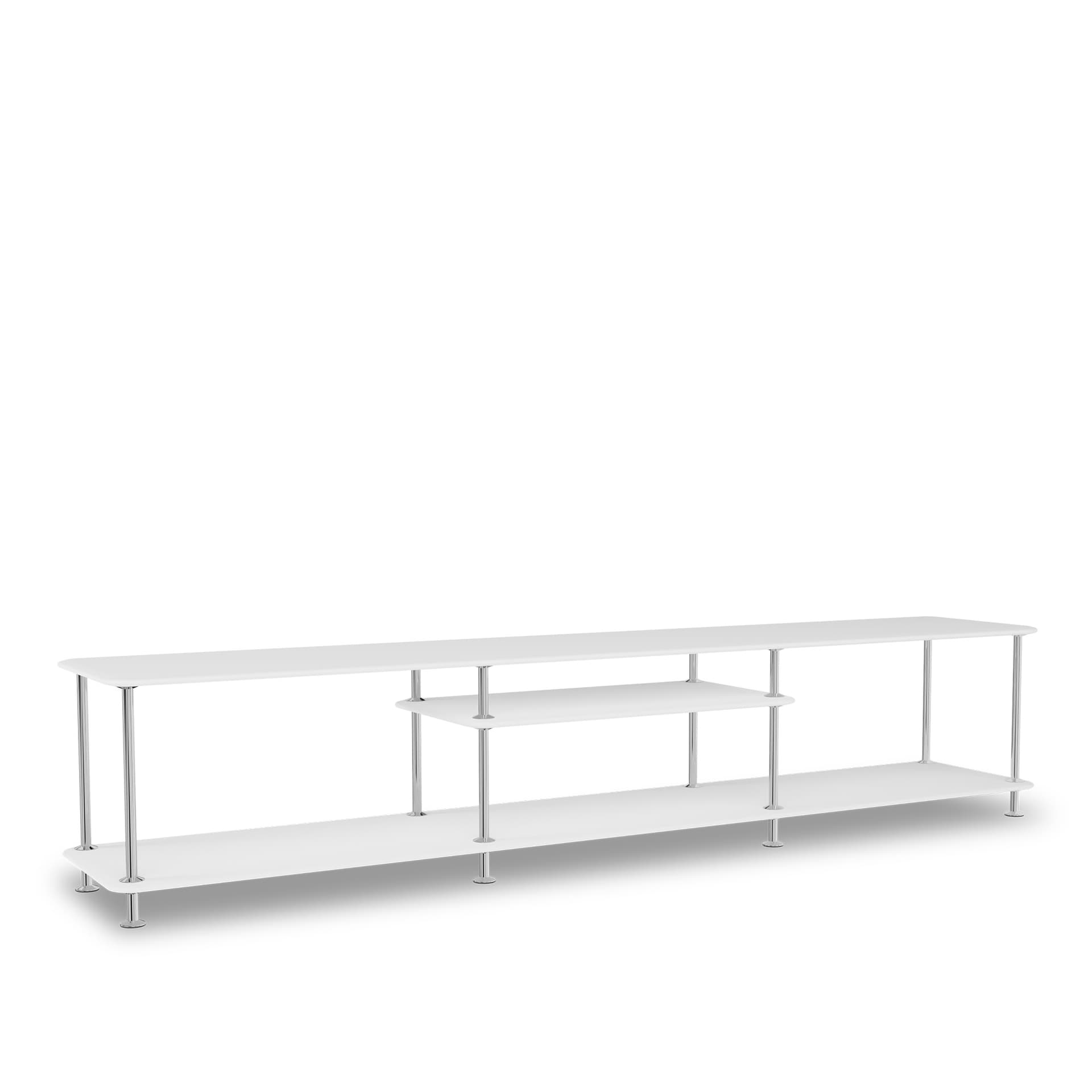 Montana - Montana Free 111010 214-Newwhitestructure 44C-Chrome - TV-benker - Jakob Wagner - Hvit - Metall/Tre