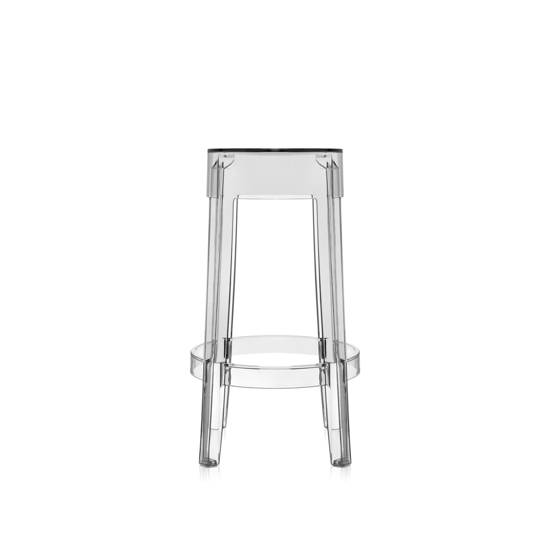 Kartell - Charles Ghost Stool 4898, Crystal, H: 65 - Barstoler & barkrakker - Philippe Starck - Gjennomsiktig - Plast