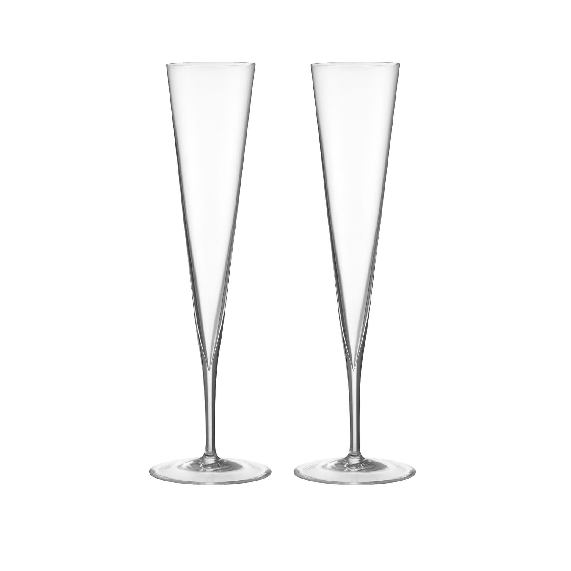 Orrefors - Geometry Champagne Glass 25 cl 2-Pack - Champagneglass - Claesson Koivisto Rune - Gjennomsiktig - Glass