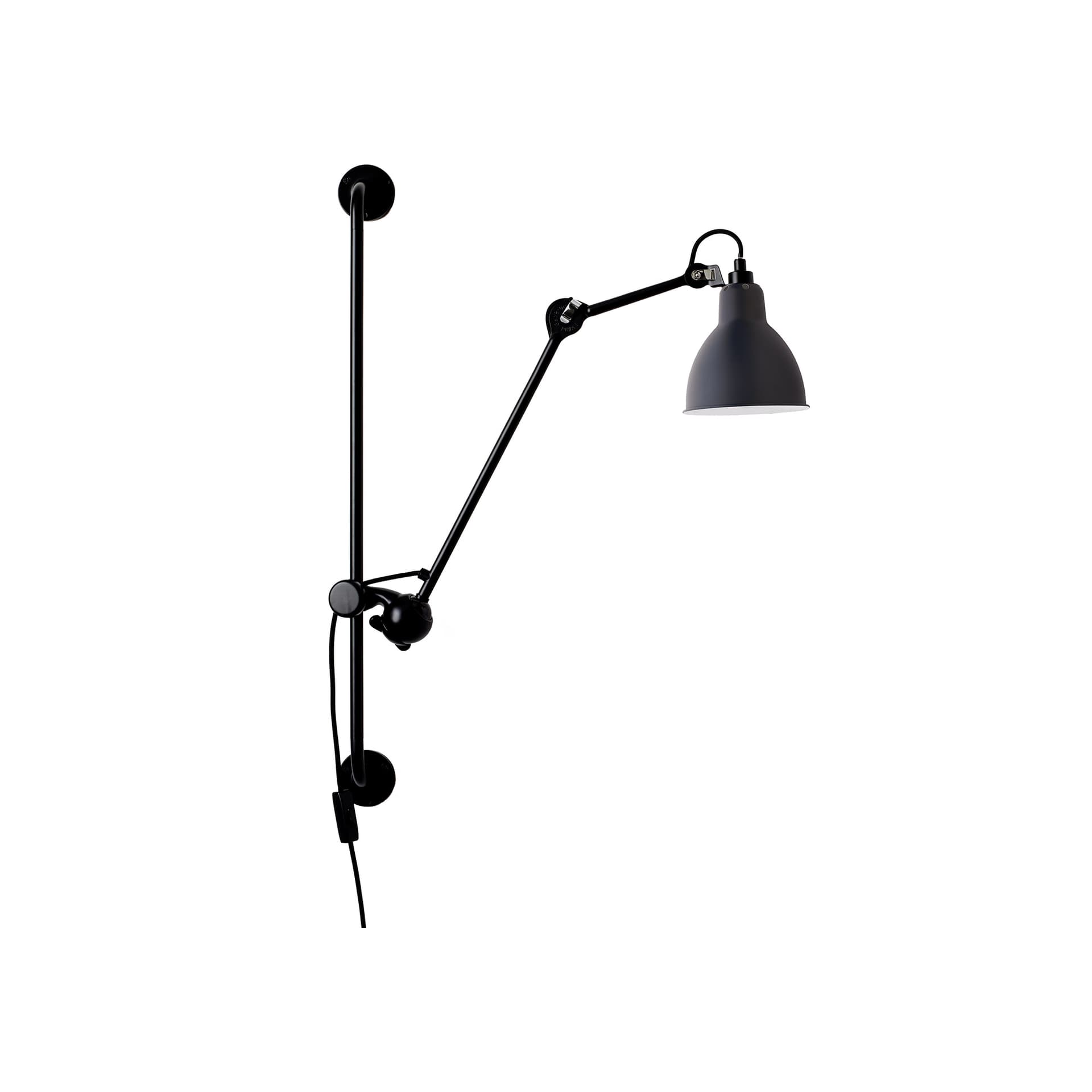 Lampe Gras - 210 Vegglampe Svart/Blå
