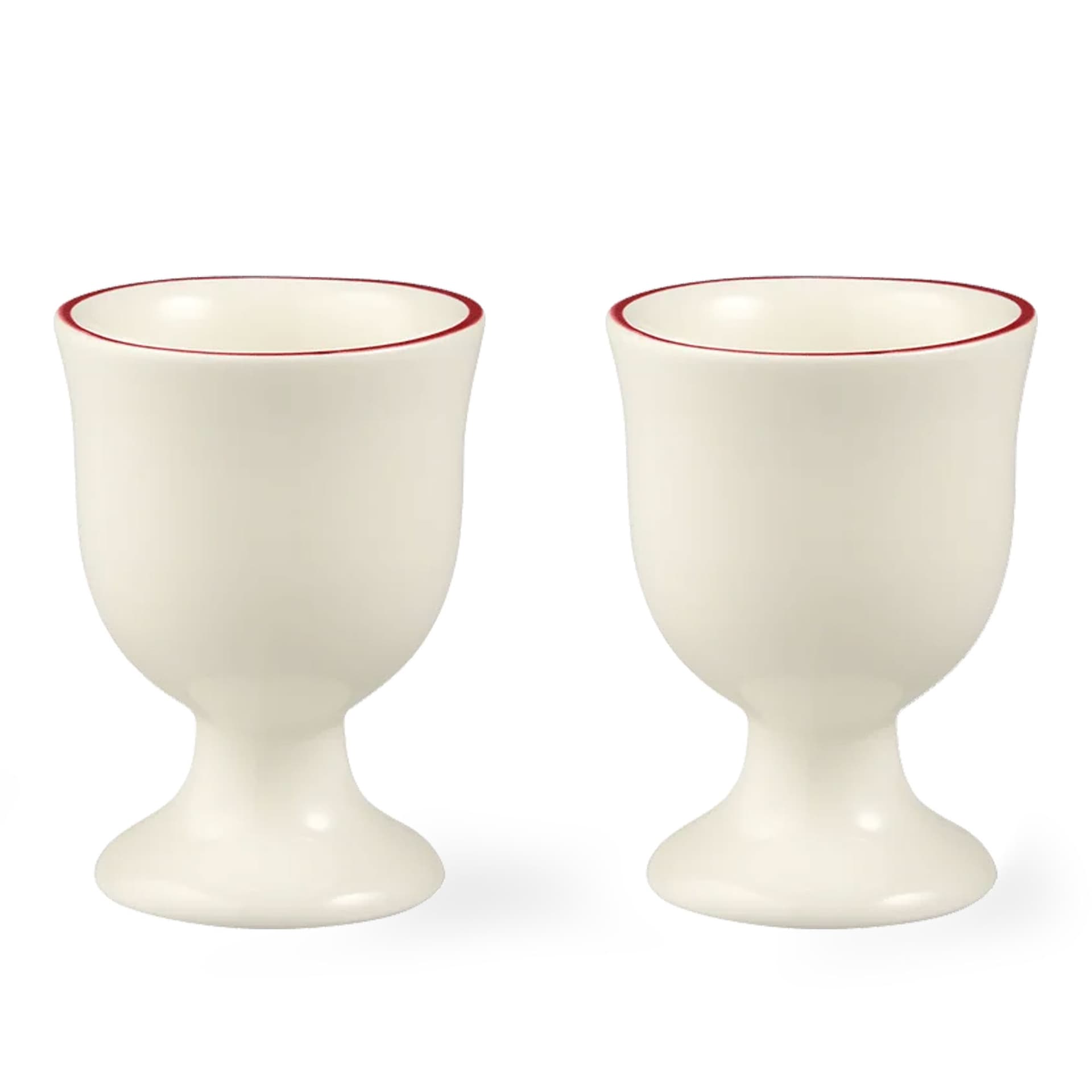 Gien -  Filet äggkopp 2-pack röd - Eggeglass - Rød - Keramikk