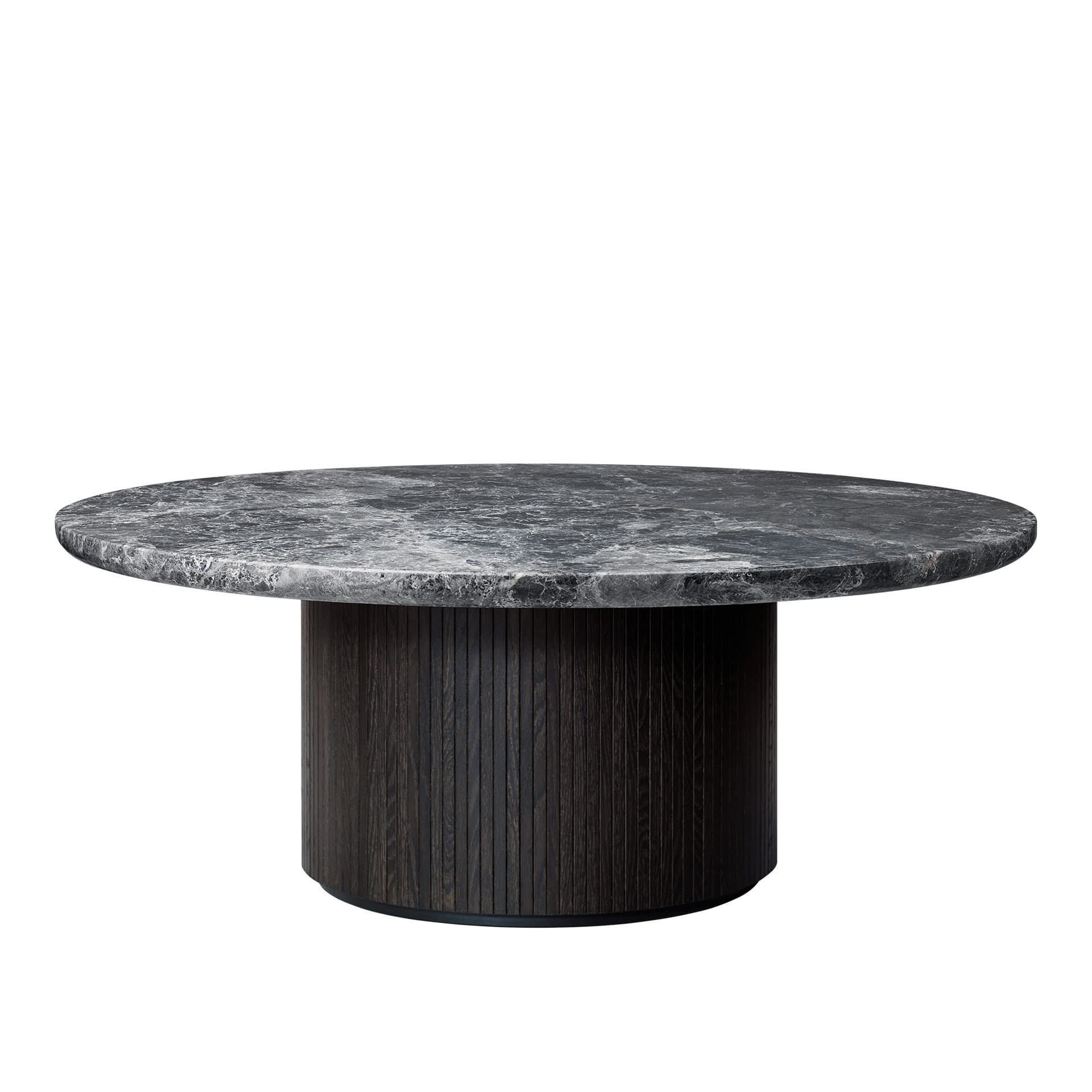 Gubi - Moon Coffee Table Round Ø120 cm - Grey Emperador - Sofabord - Space Copenhagen