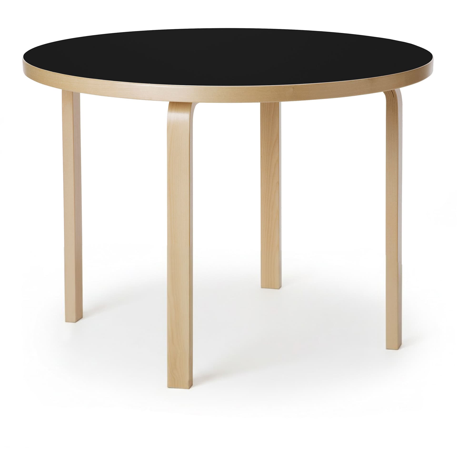 Artek - Aalto Table 90A - Black Linoleum/Clear Lacquered - Spisebord - Alvar Aalto - Svart - Tre/Plast