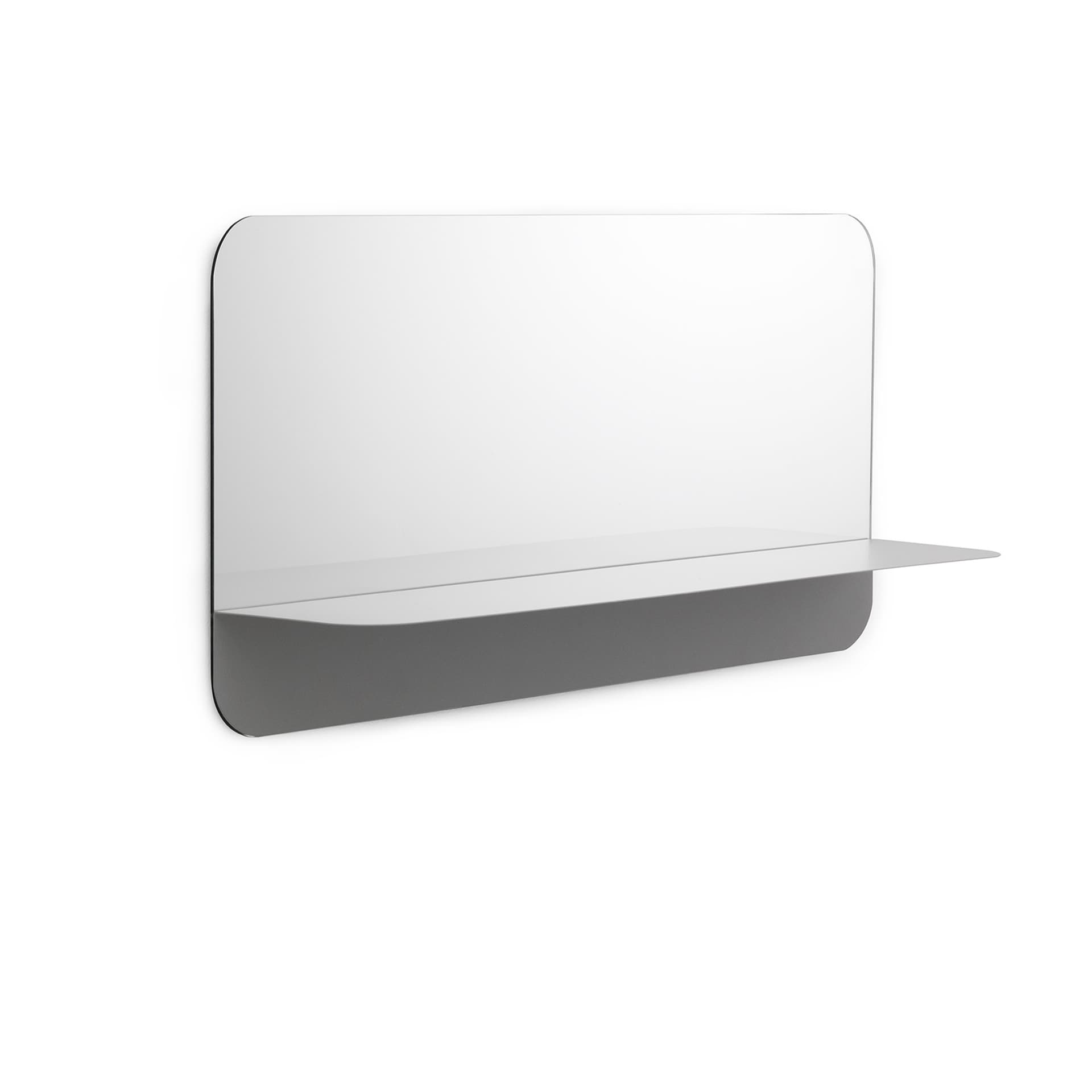 Normann Copenhagen - Horizon Mirror Horizontal - Grey - Veggspeil - KaschKasch - Grå - Glass/Metall