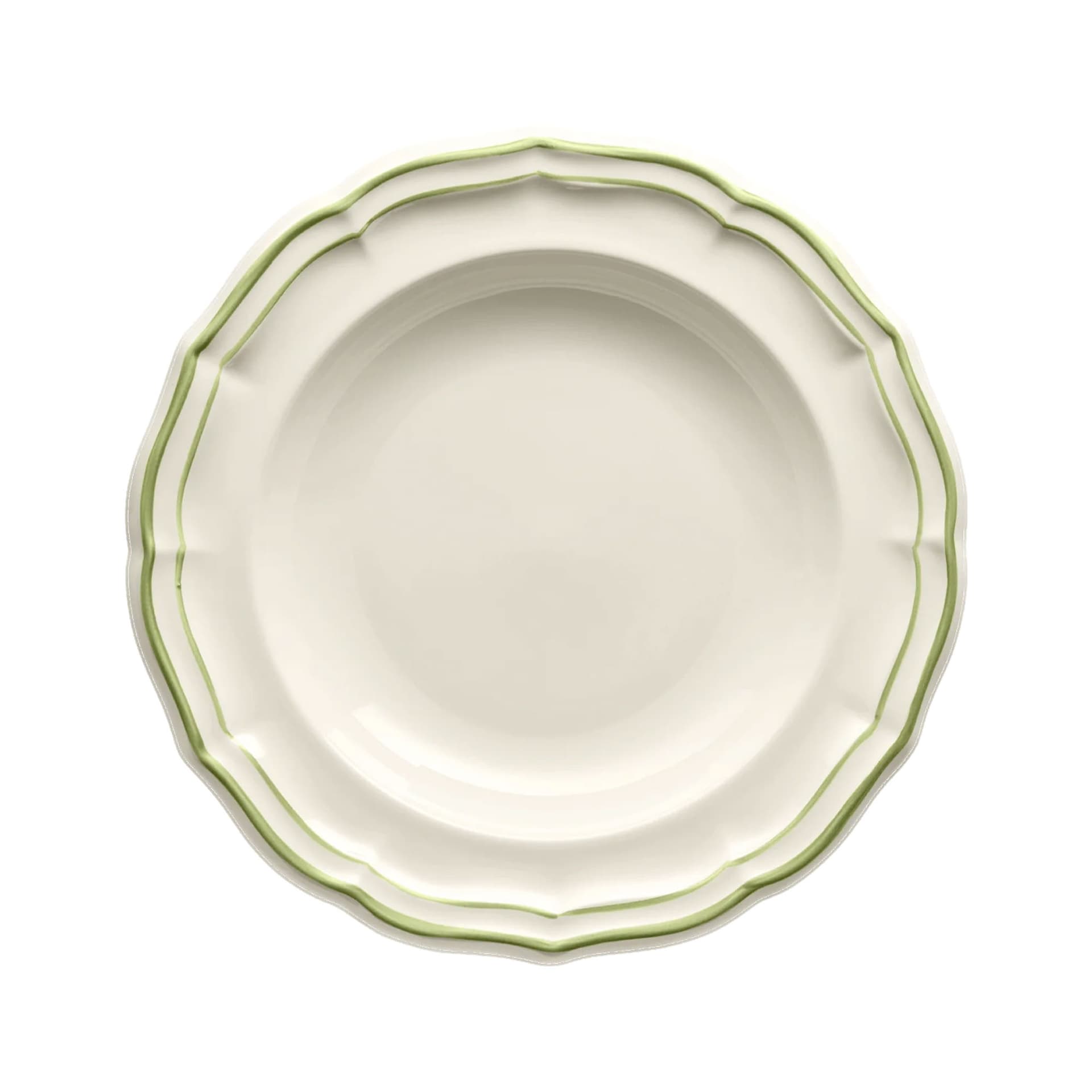 Gien -  Filet djup tallrik 4-pack grön - Dype tallerkener - Grønn - Keramikk