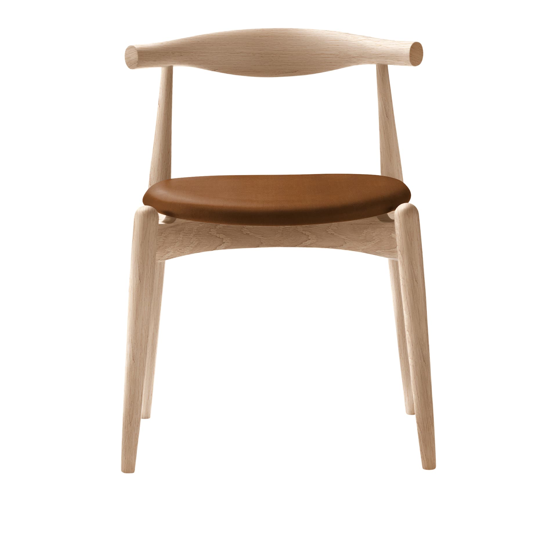 Carl Hansen - CH20, Vitoljad Ek, Lädergrupp C Sif - 91 - Spisestoler - Hans J. Wegner - Tre farget - Tre