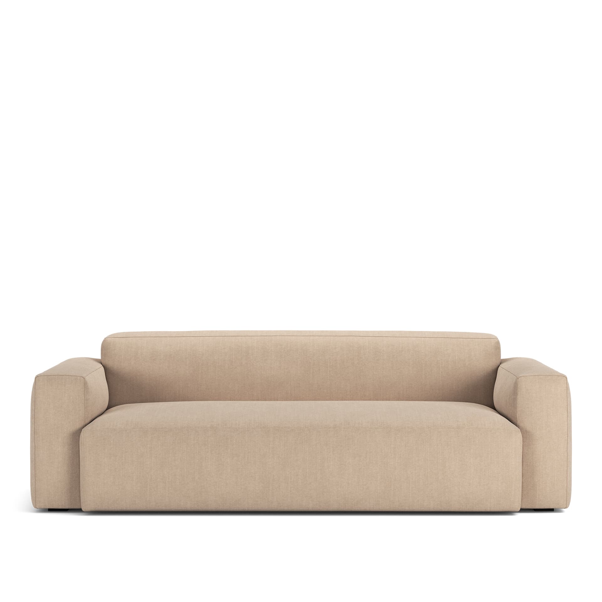 NOGA - Brick 2,5-Seater Sofa Shadow Beige Fixed Upholstery - Sofaer - Beige - Tekstilmateriale