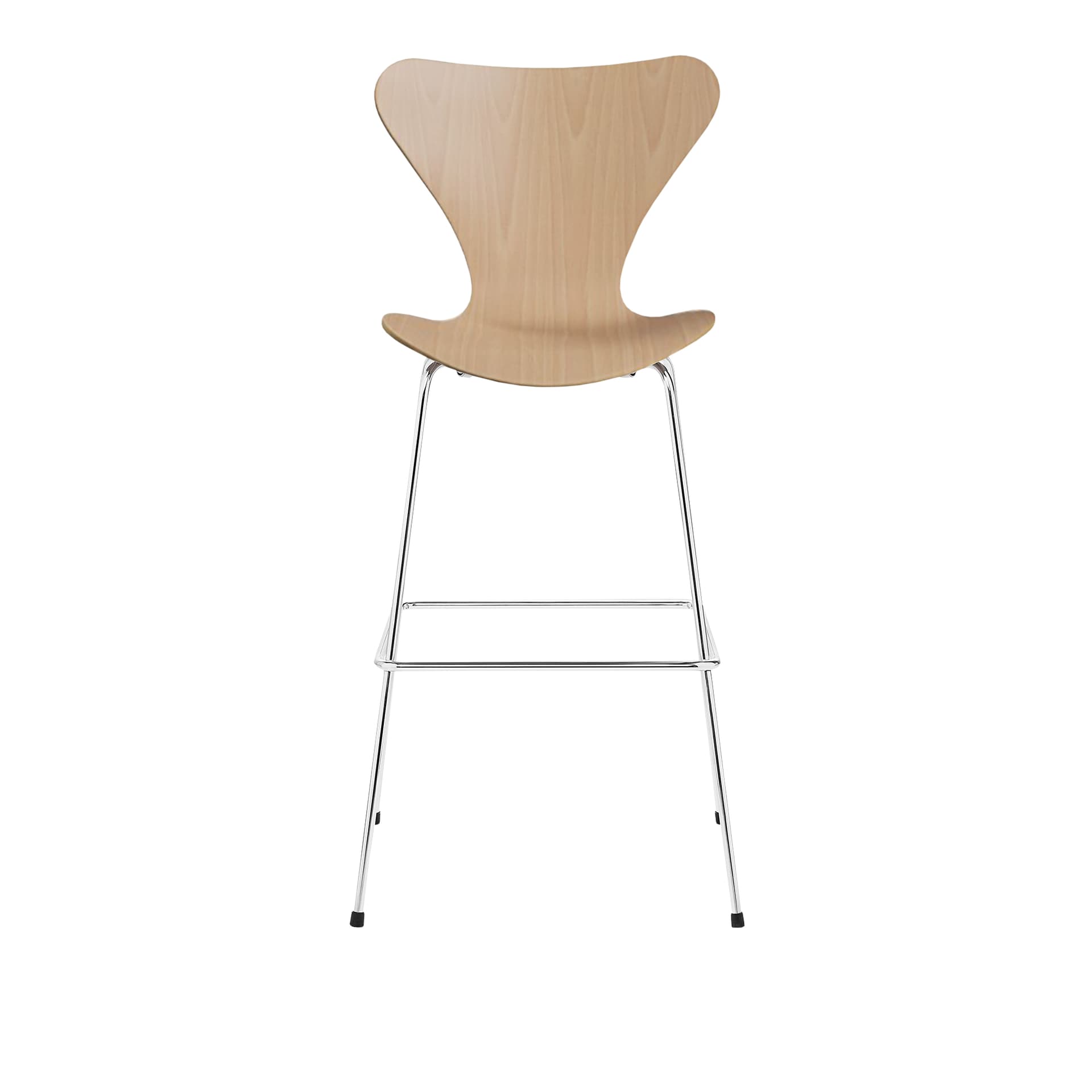 Fritz Hansen - 3197 Sjuan, Bokfanér - Barstoler & barkrakker - Arne Jacobsen - Tre farget - Metall/Tre