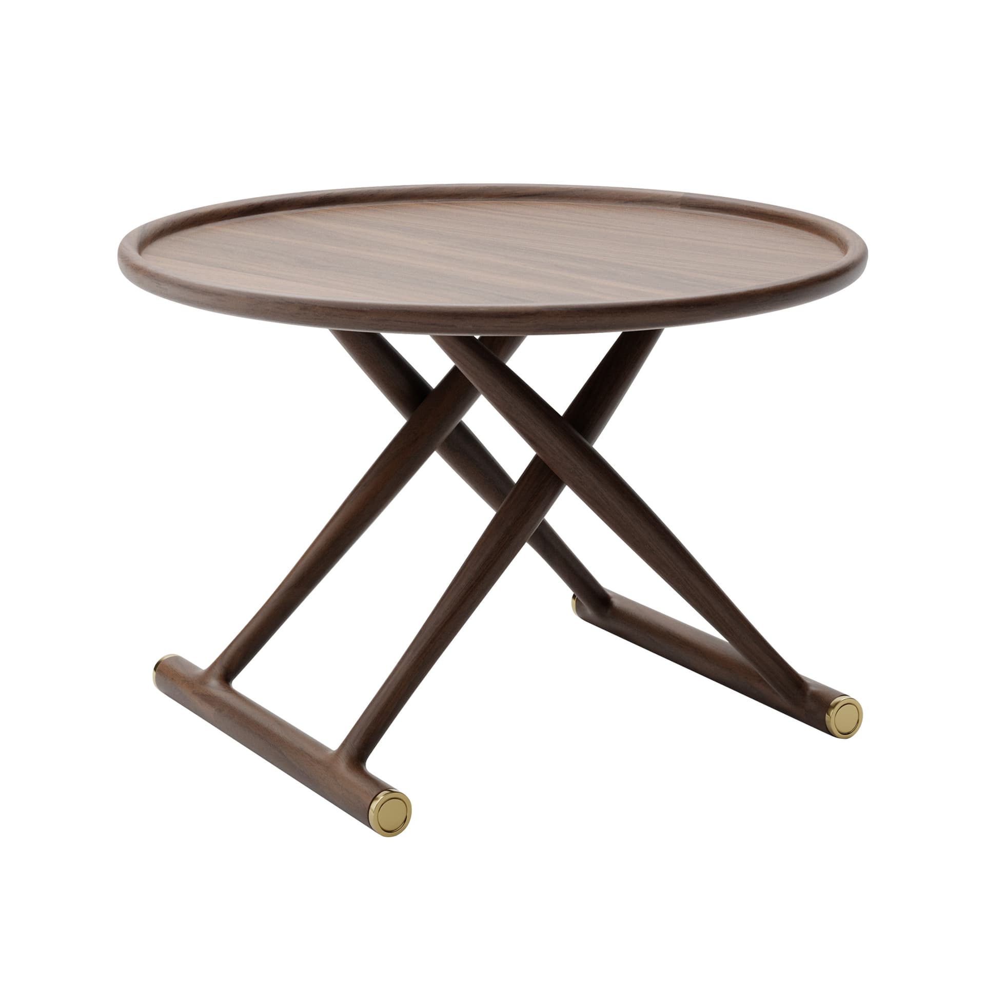 Carl Hansen - ML10097 - Egyptiska Bordet, Oljad Valnöt, Ø 85 cm - Småbord & sidebord - Mogens Lassen - Tre farget - Tre