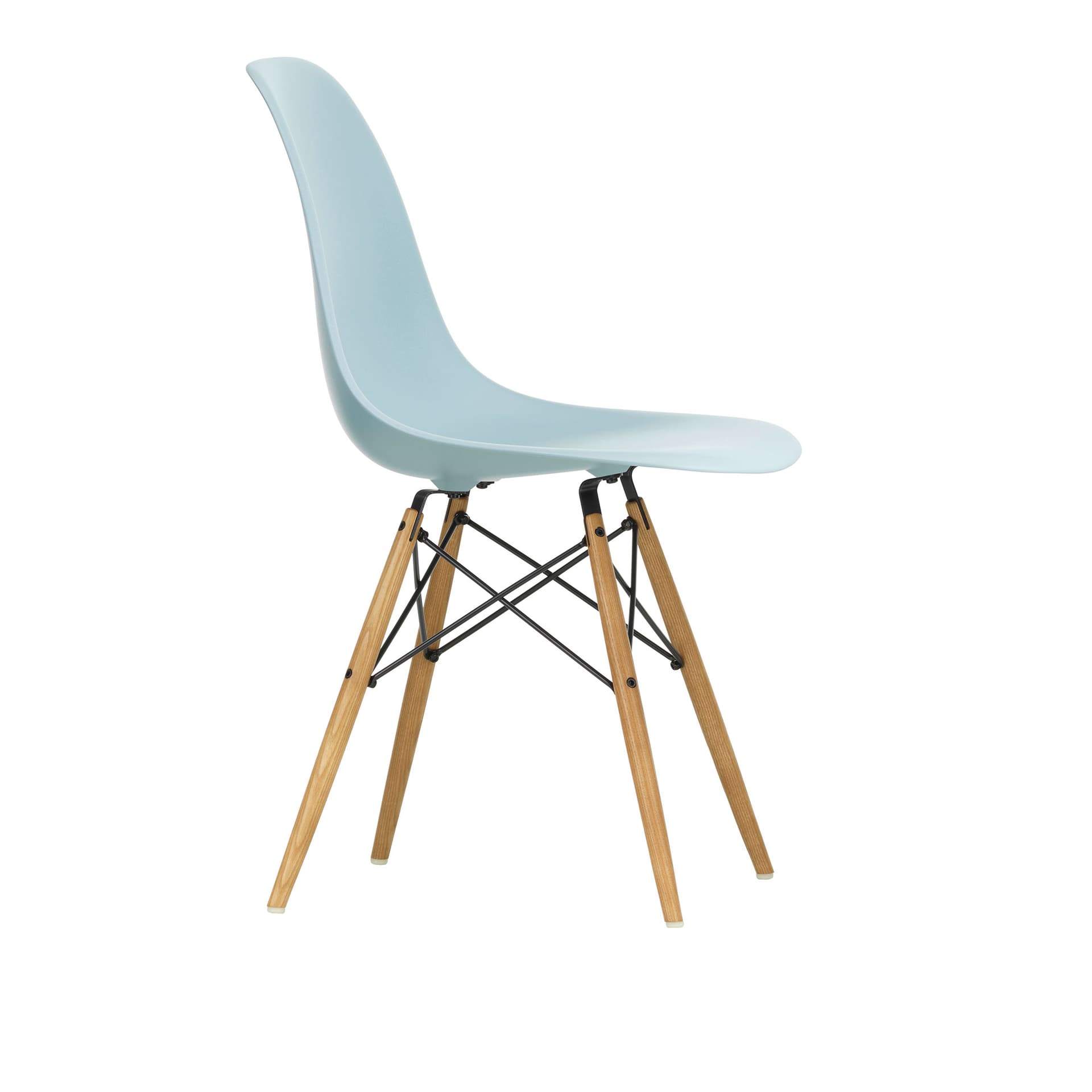 Vitra - Eames Plastic Chair DSW - 23 Ice Grey - Ash Honey Tone - Spisestoler - Charles & Ray Eames - Grå - Metall/Tre/Plast