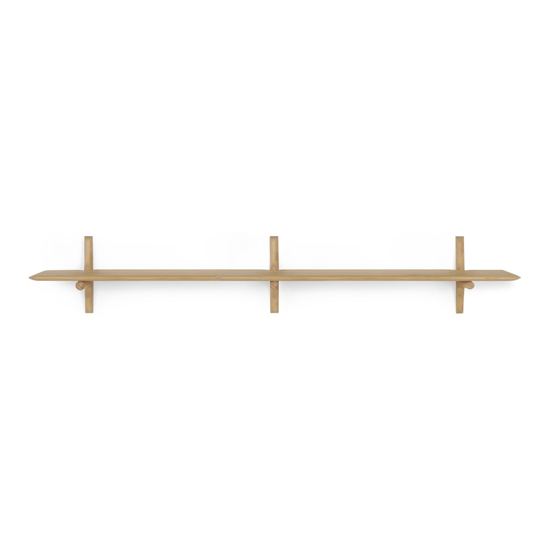 Ethnicraft - PI vegghylle 35x168 cm eik - Vegghyller - Alain Van Havre - Beige - Tre