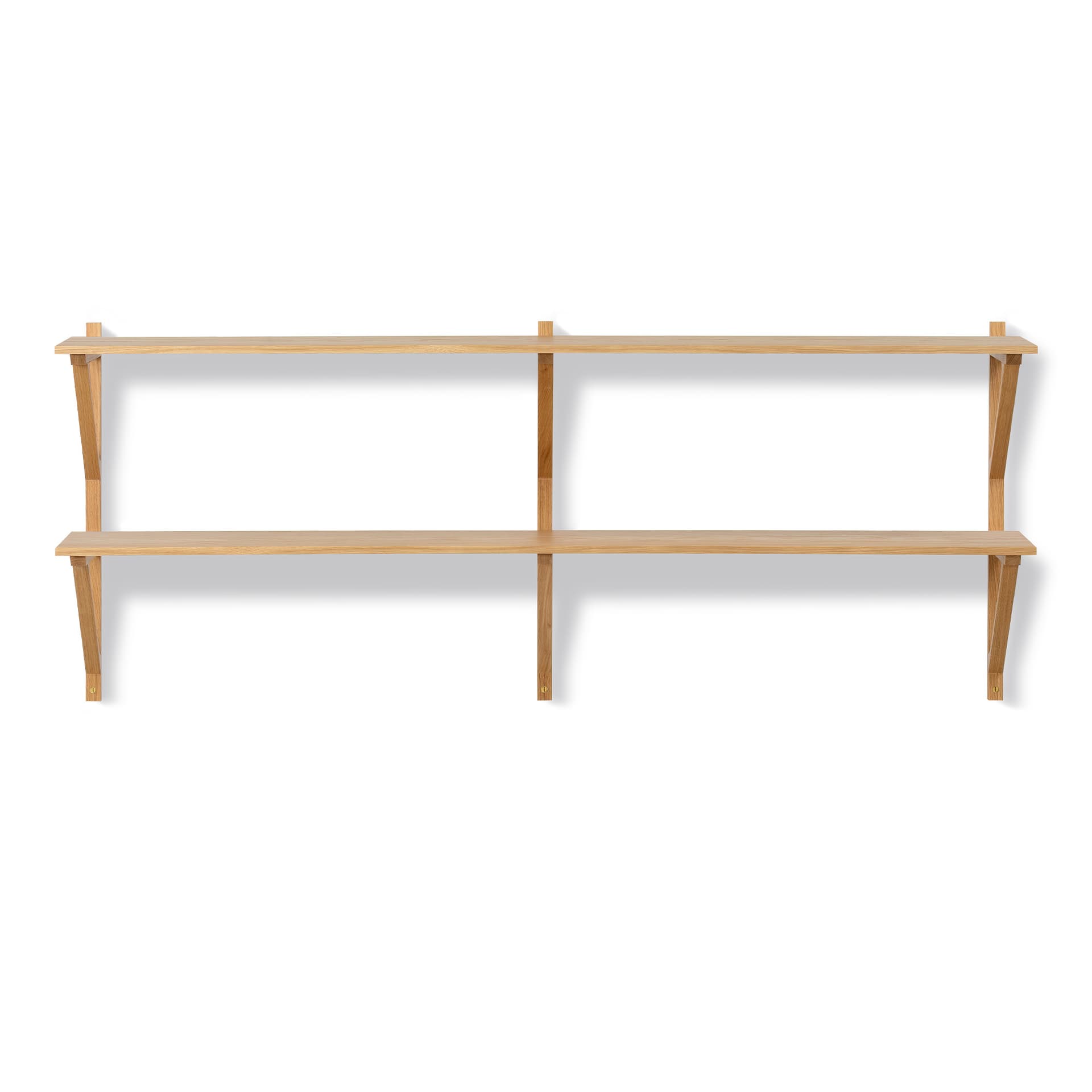 Fredericia Furniture - BM29 Shelf - 2 compartments - 2 shelves - DxWxH: 26x149x61 cm - Oak lacquer - Vegghyller - Børge Mogensen - Tre farget - Tre