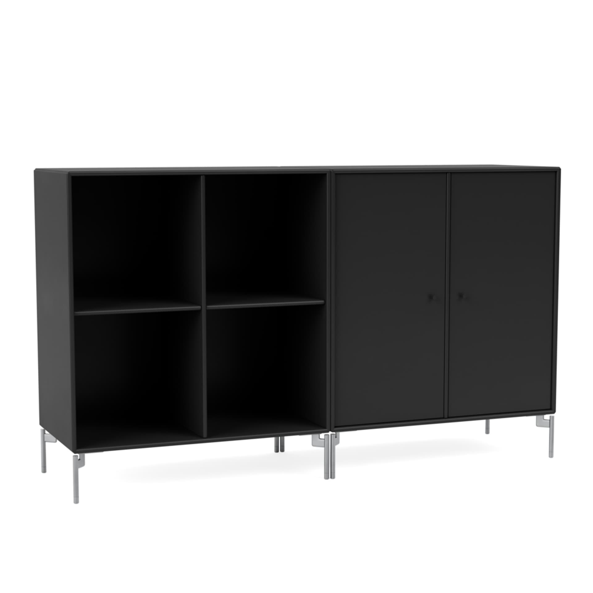Montana - Pair Classic Sideboard 05-Black Matt Chrome - Sideboards - Peter J. Lassen - Svart - Tre