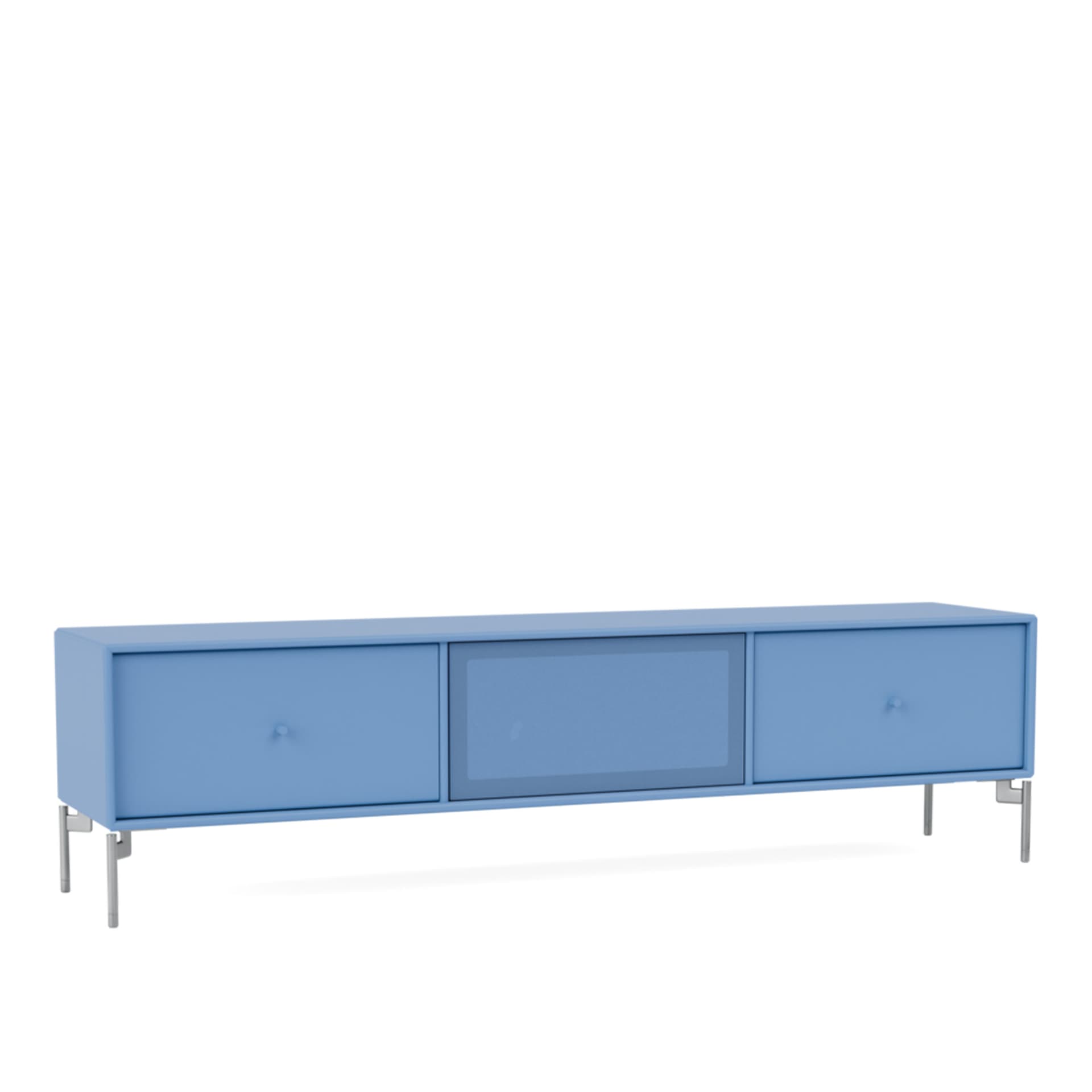 Montana - Octave V TV Bench 154-Azure Matt Chrome - TV-benker - Peter J. Lassen - Blå - Tre