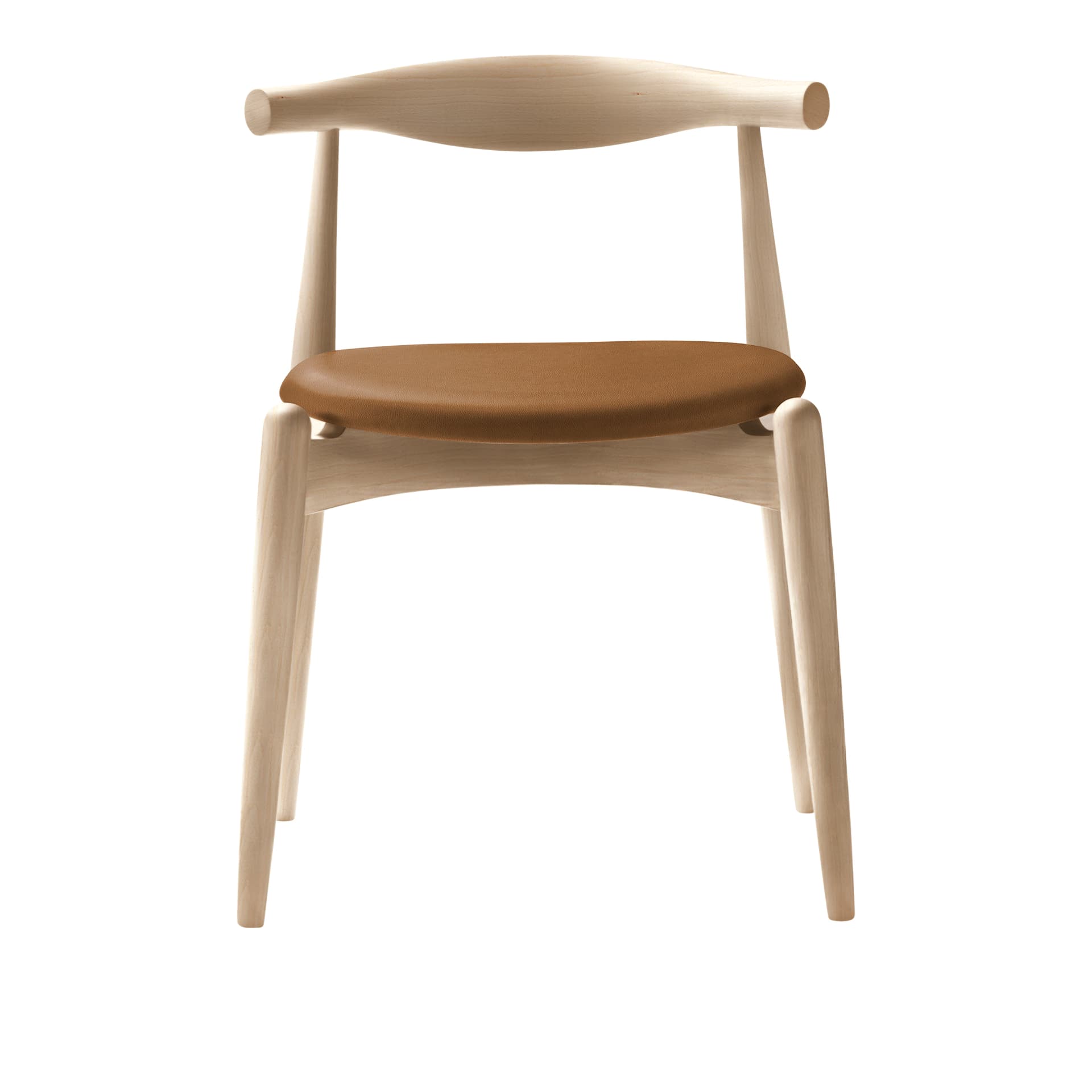 Carl Hansen - CH20, Tvålad Bok, Lädergrupp A Loke - 7050 - Spisestoler - Hans J. Wegner - Tre farget - Tre