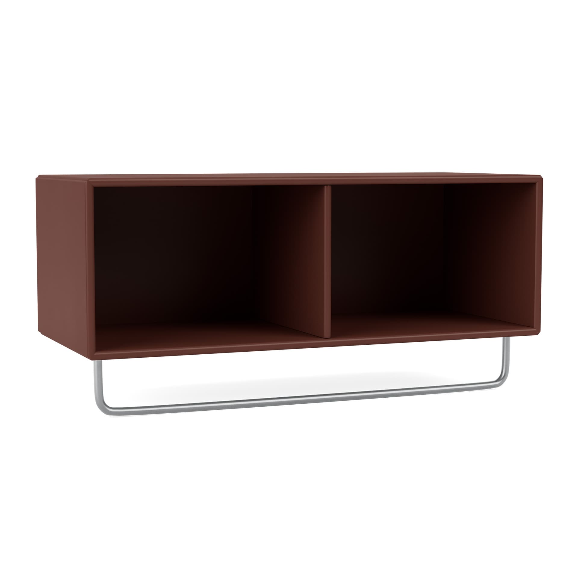 Montana - Coat Shelf With Clothes Rack 155-Masala 04 Suspension Rails - Knekkstativer & Skooppbevaring - Peter J. Lassen - Brun - Tre