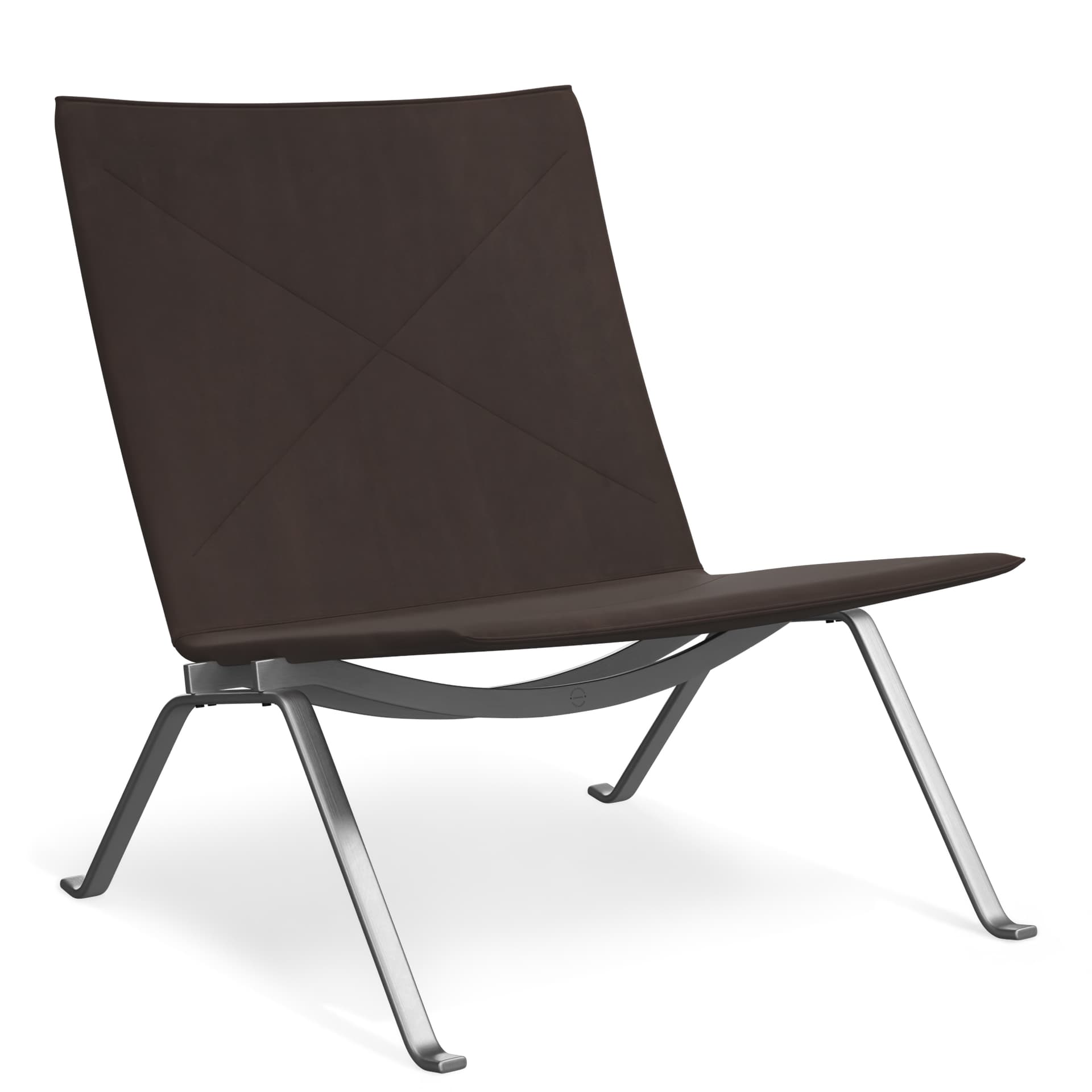 Fritz Hansen - PK22 Chair Haze Leather Dark Brown - Lenestoler - Poul Kjærholm - Brun - Tre