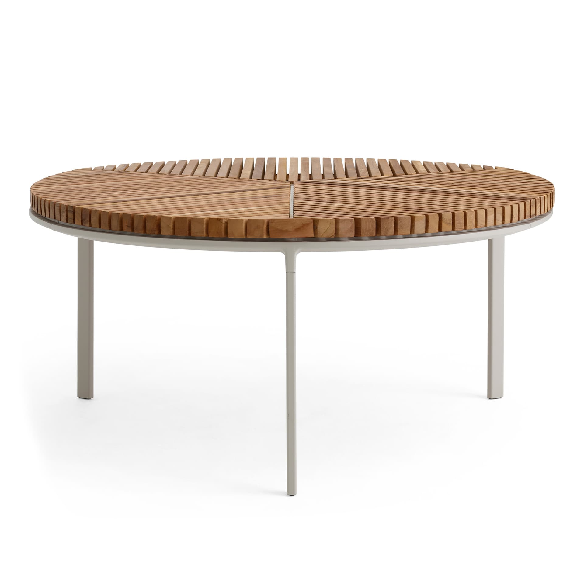 Vipp - Vipp716 open-air soffbord Ø90cm teak - Utendørs sofabord - Beige