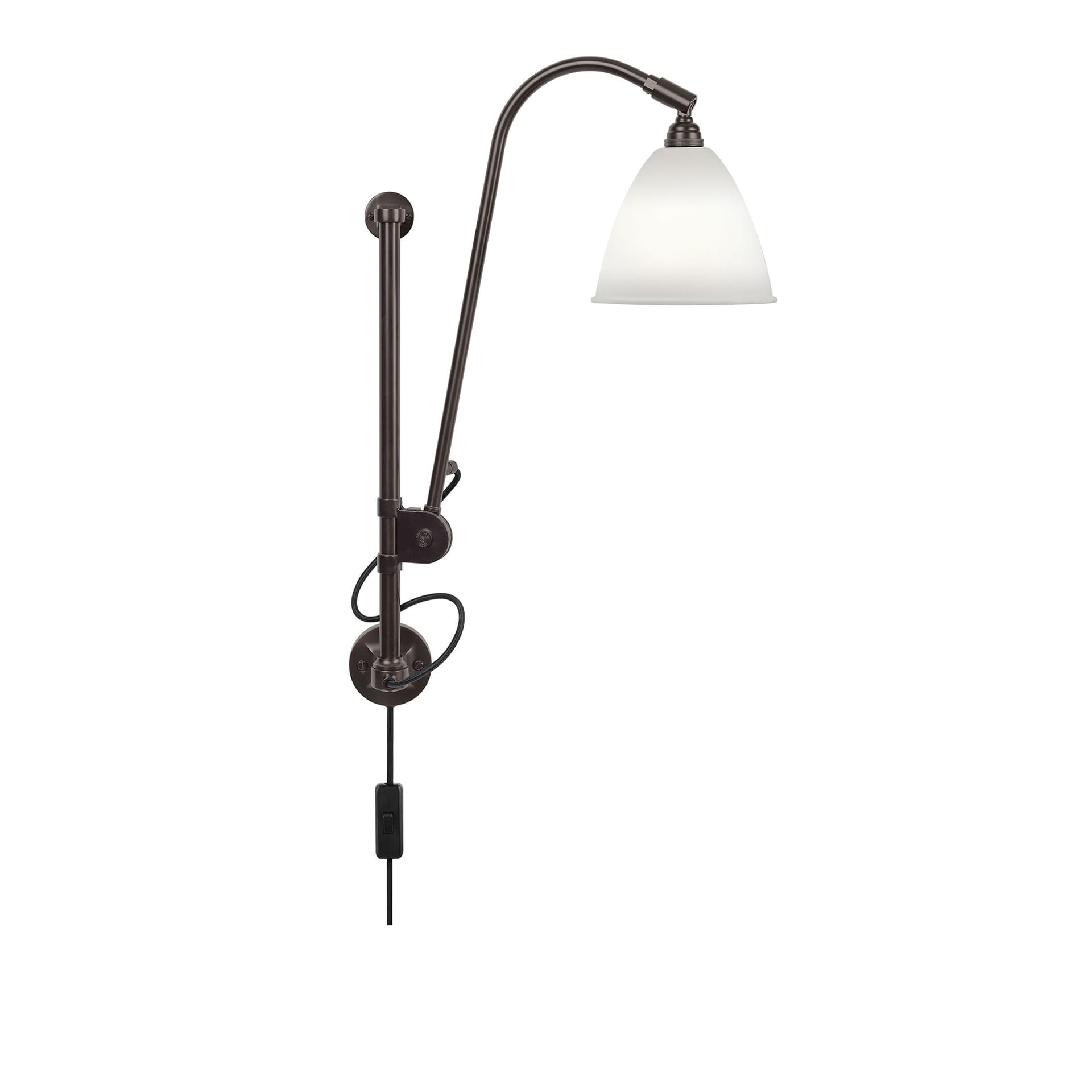 GUBI Bestlite BL5 vegglampe Benporselen-svart