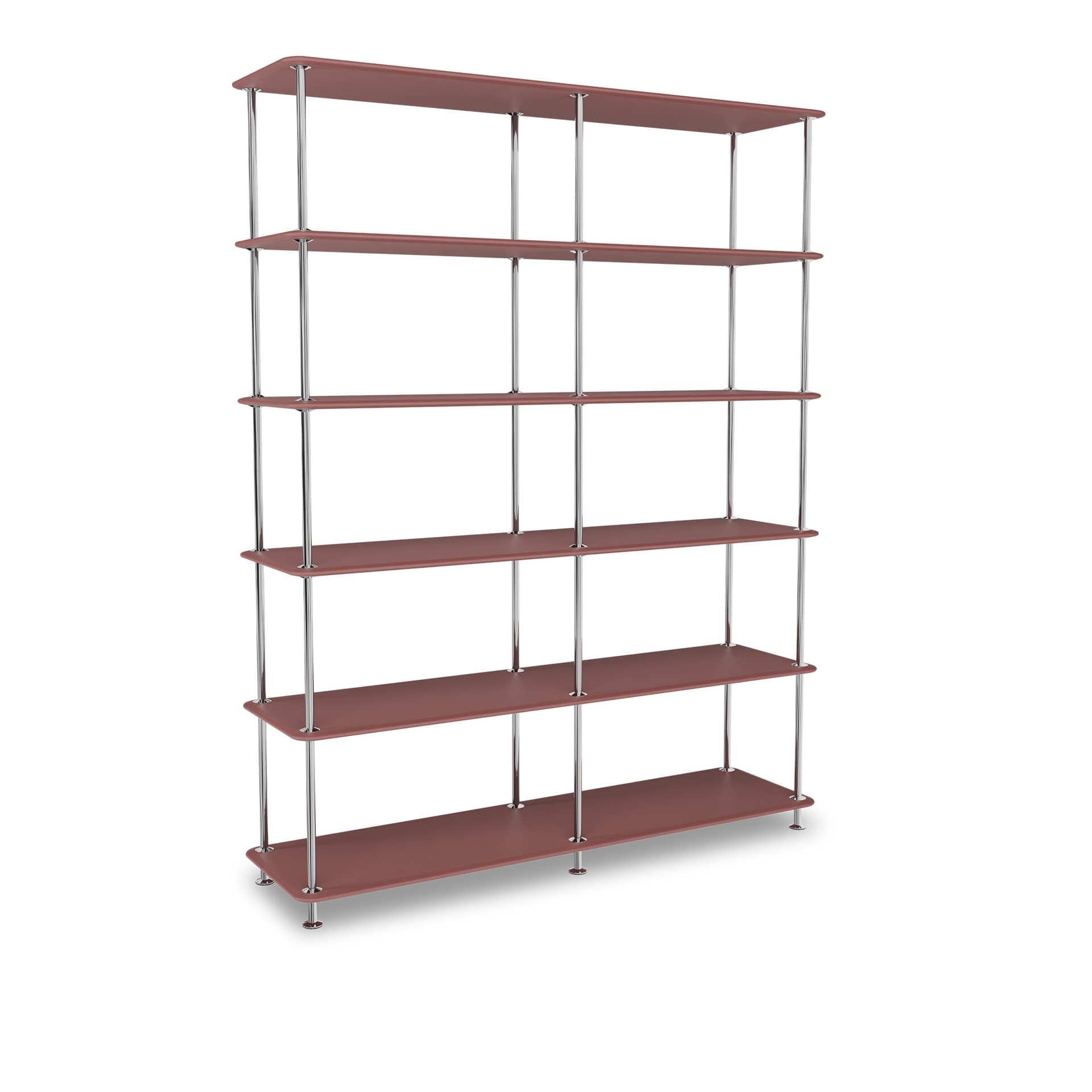 Montana - Montana Free 550000 231-Masalastructure 44C-Chrome - Hyller & Hyllesystem - Jakob Wagner - Rød - Metall/Tre
