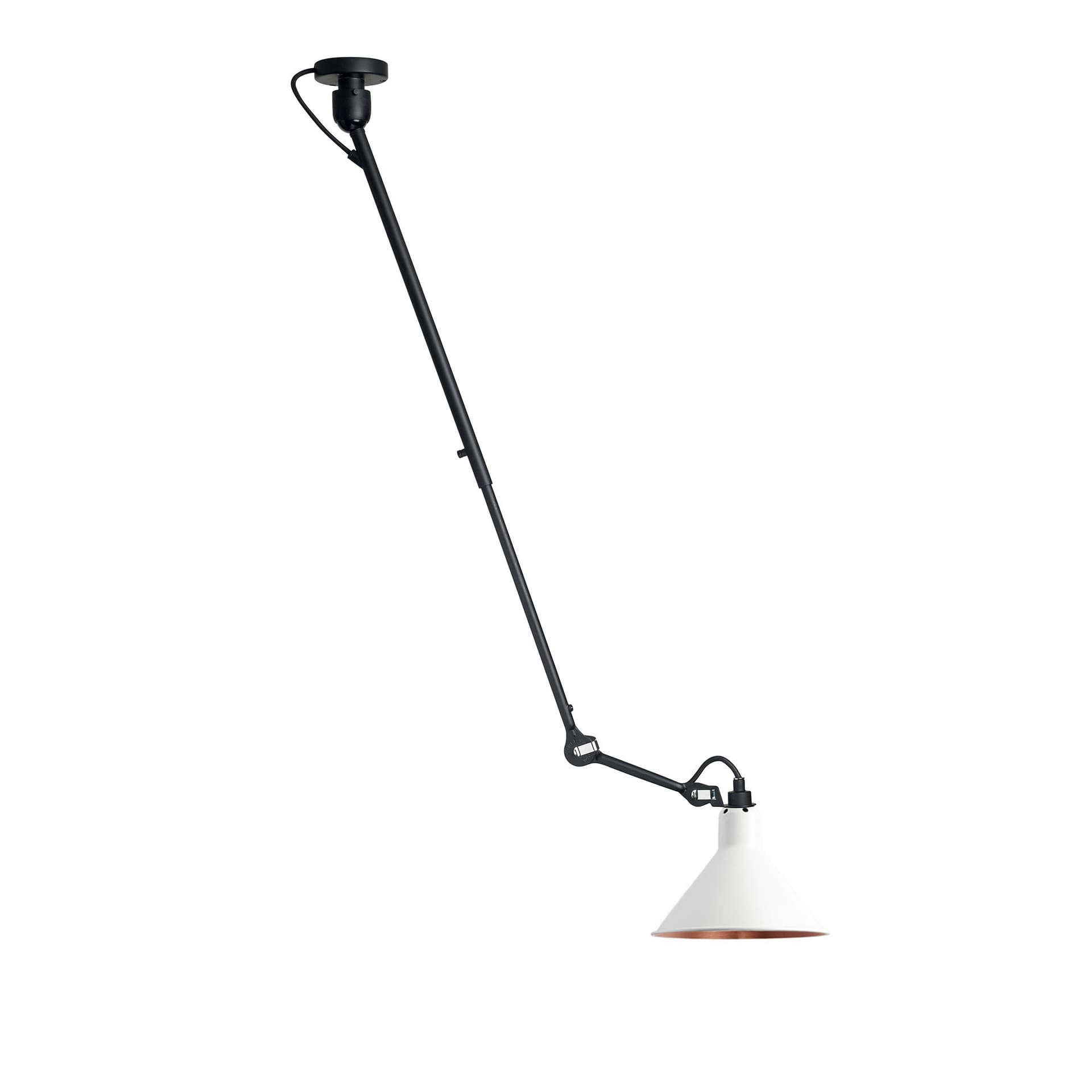 DCWéditions - Lampe Gras No302 - Conic, Vit med kopparinsida - Pendellamper - Bernard-Albin Gras - Hvit