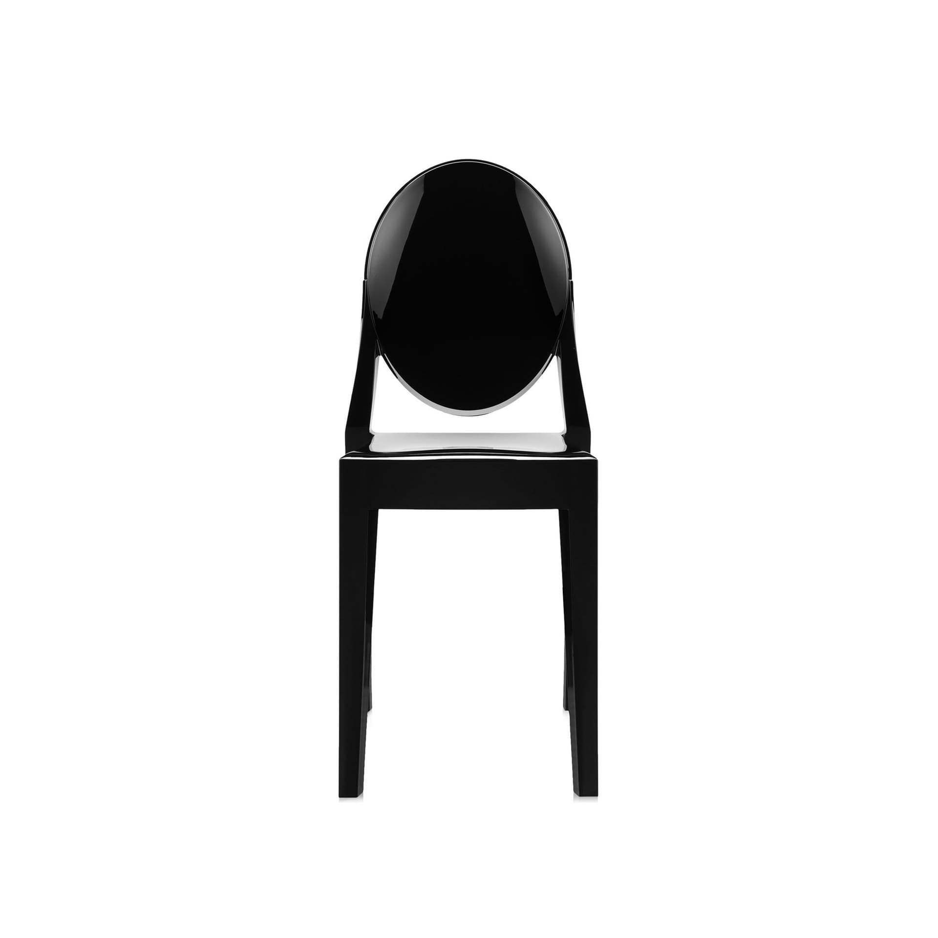 Kartell - Victoria Ghost Chair 4857, Glossy Black - Spisestoler - Philippe Starck - Svart - Plast