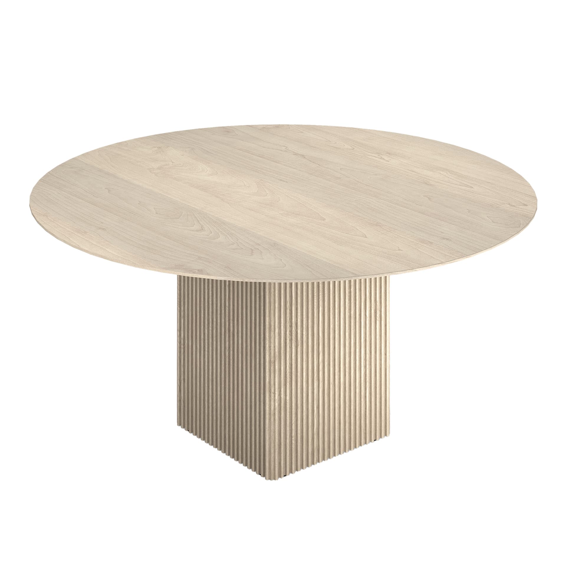 Dk3 - Ten table round spisebord Ø130cm hvitoljet eik - Spisebord - Christian Troels & Jacob Plejdrup - Tre farget - Tre