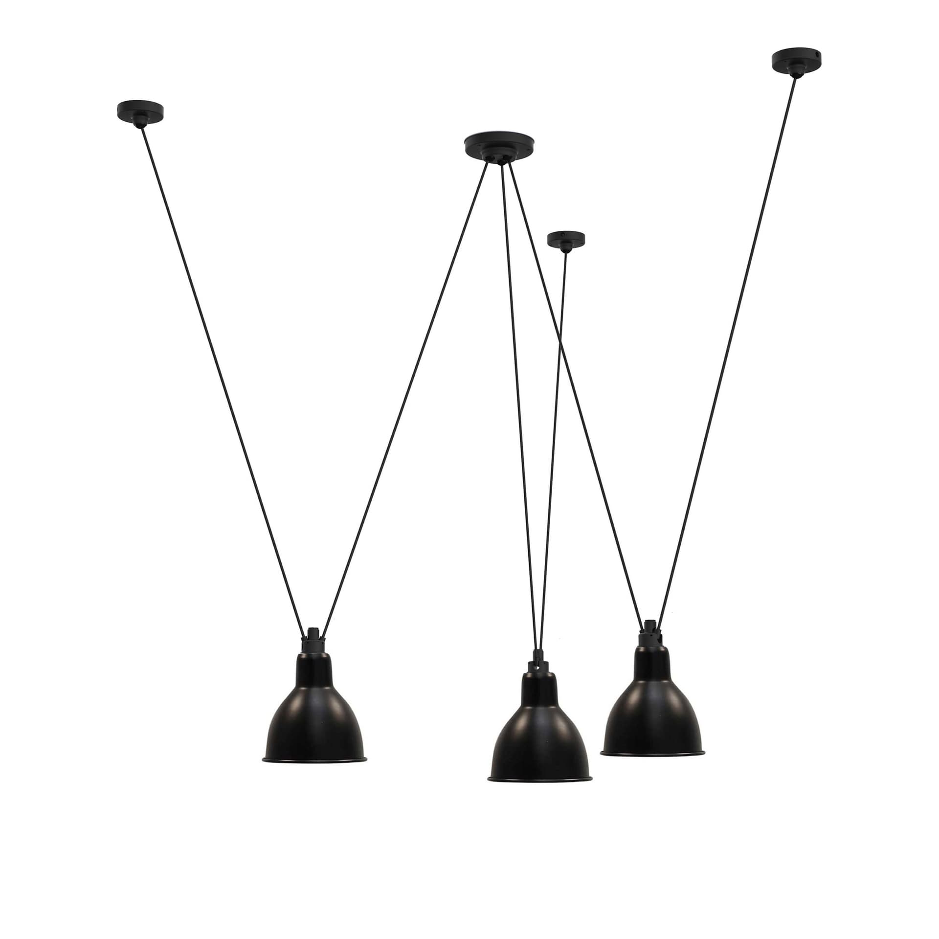DCWéditions - Les Acrobates De Gras 325 XL Round Black - Pendellamper - Bernard-Albin Gras - Svart