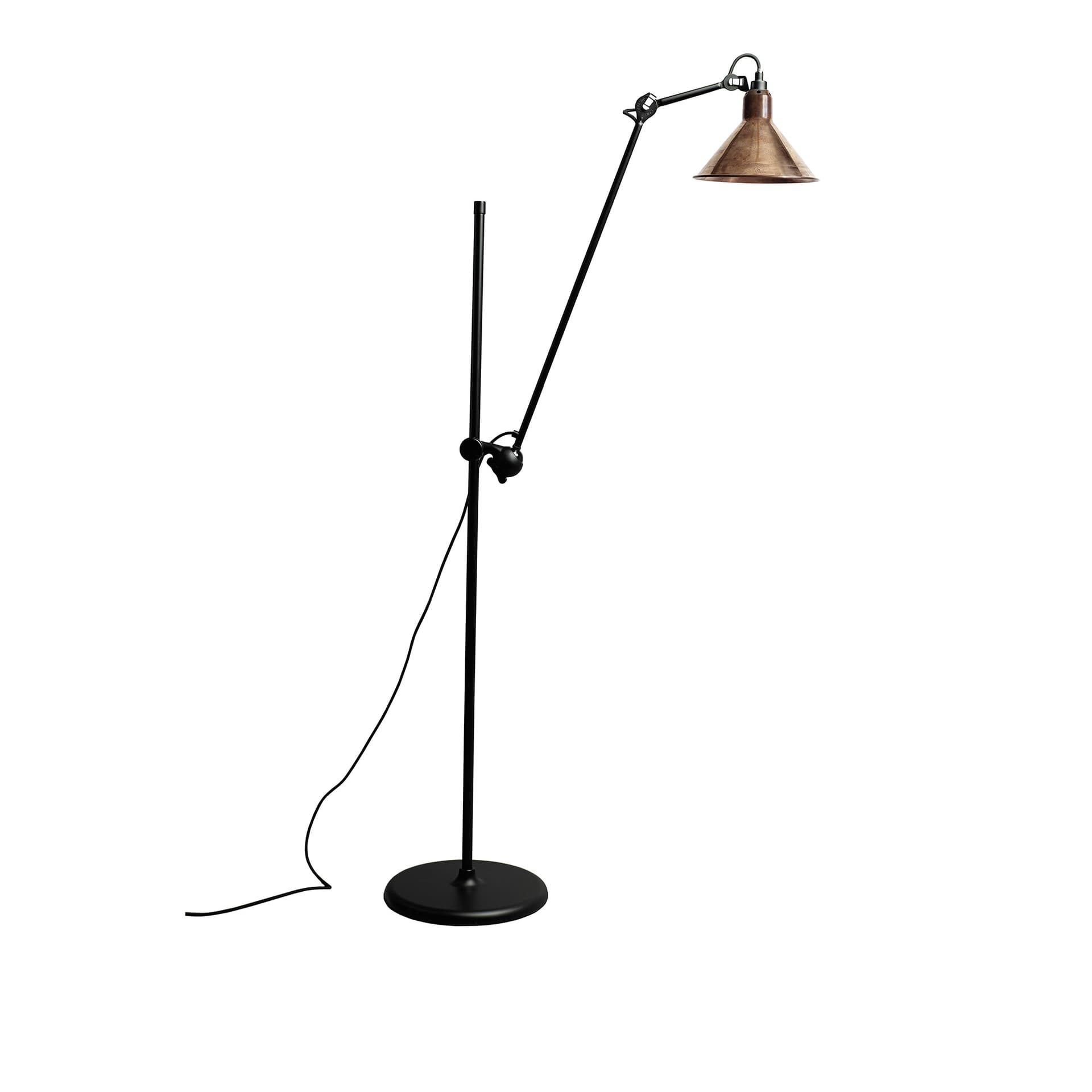 Lampe Gras - 215 Golvlampe Svart/Raw Kobber